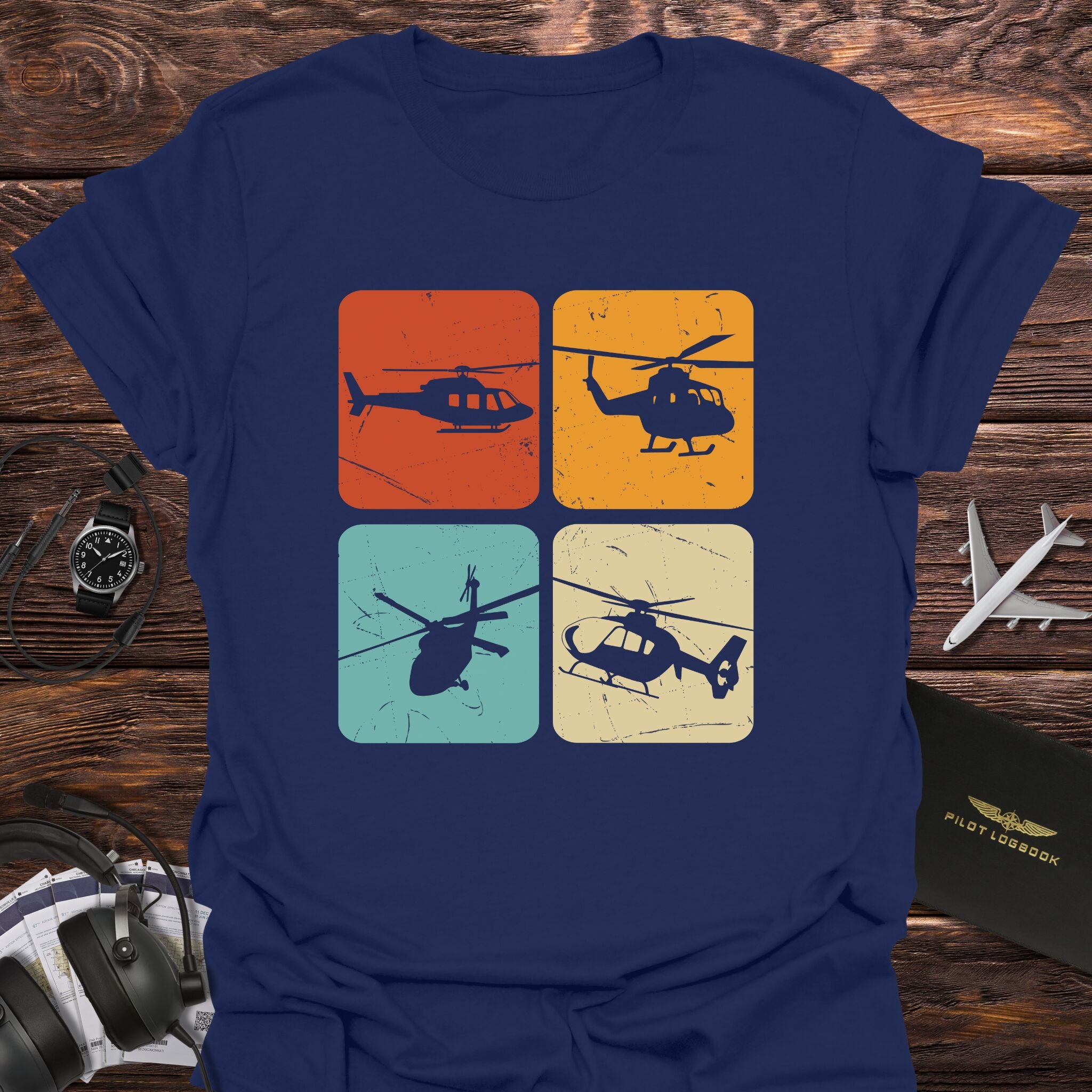 Four Vintage Helicopters T-Shirt