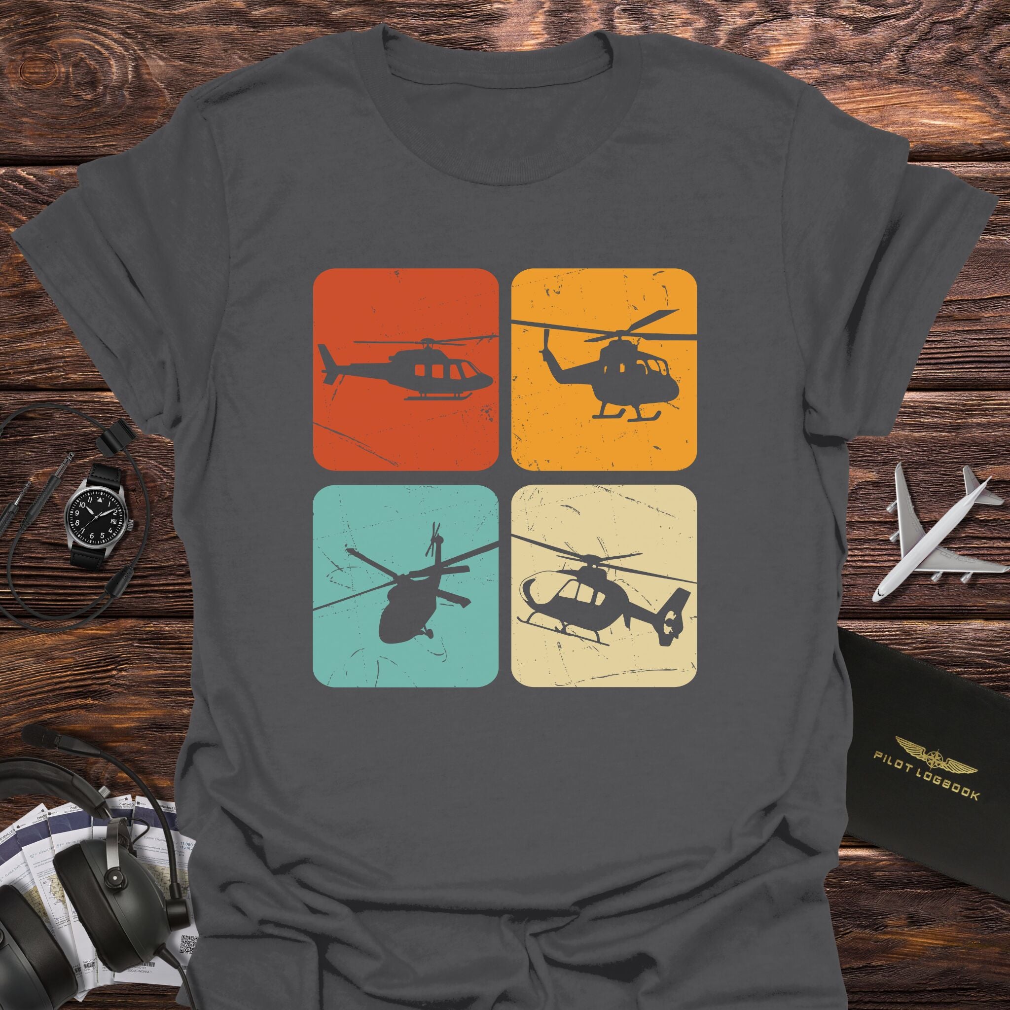 Four Vintage Helicopters T-Shirt