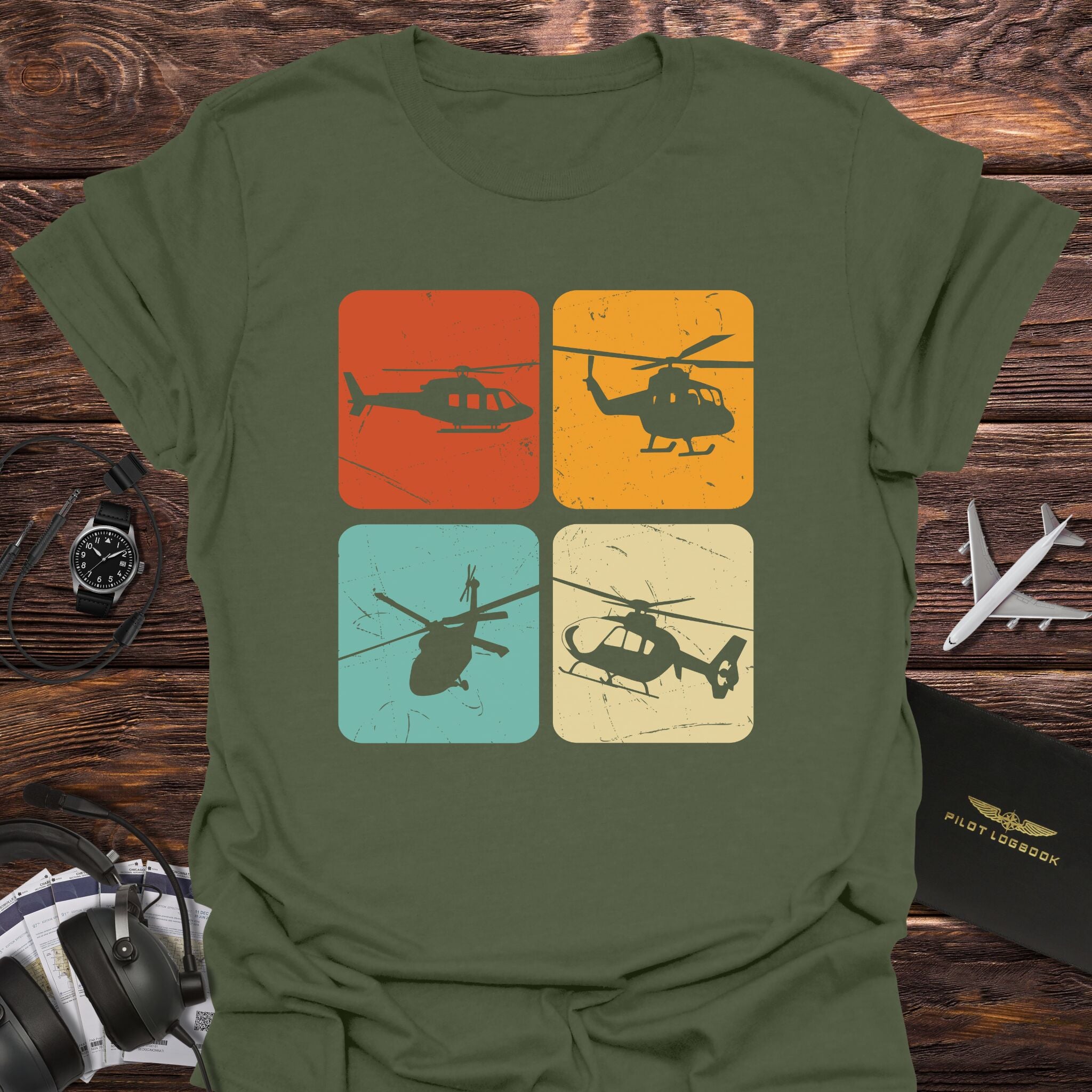 Four Vintage Helicopters T-Shirt