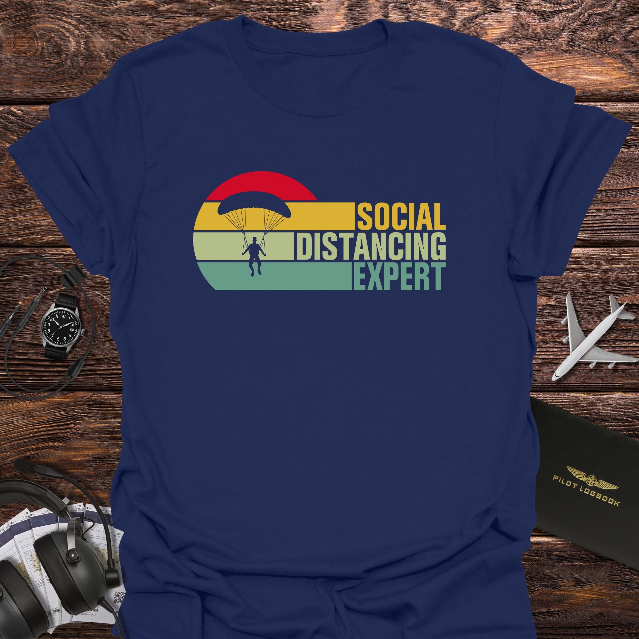 Social Distancing Expert Skydiving T-Shirt