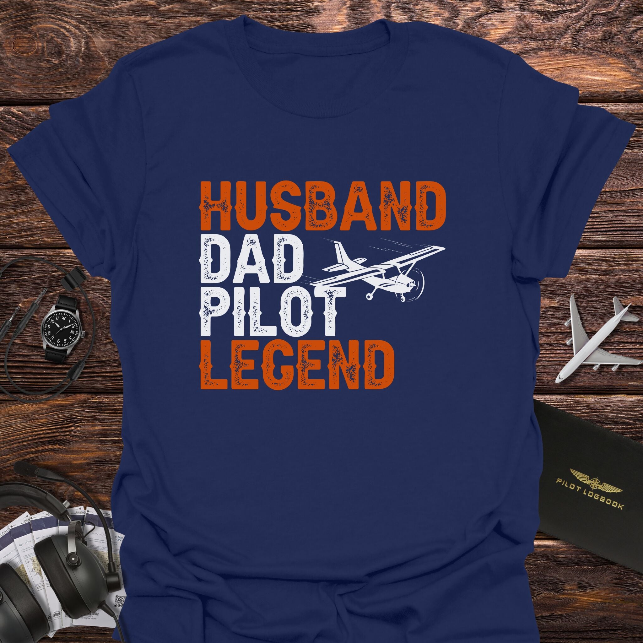 Husband Dad Pilot Legend Skyhawk T-Shirt
