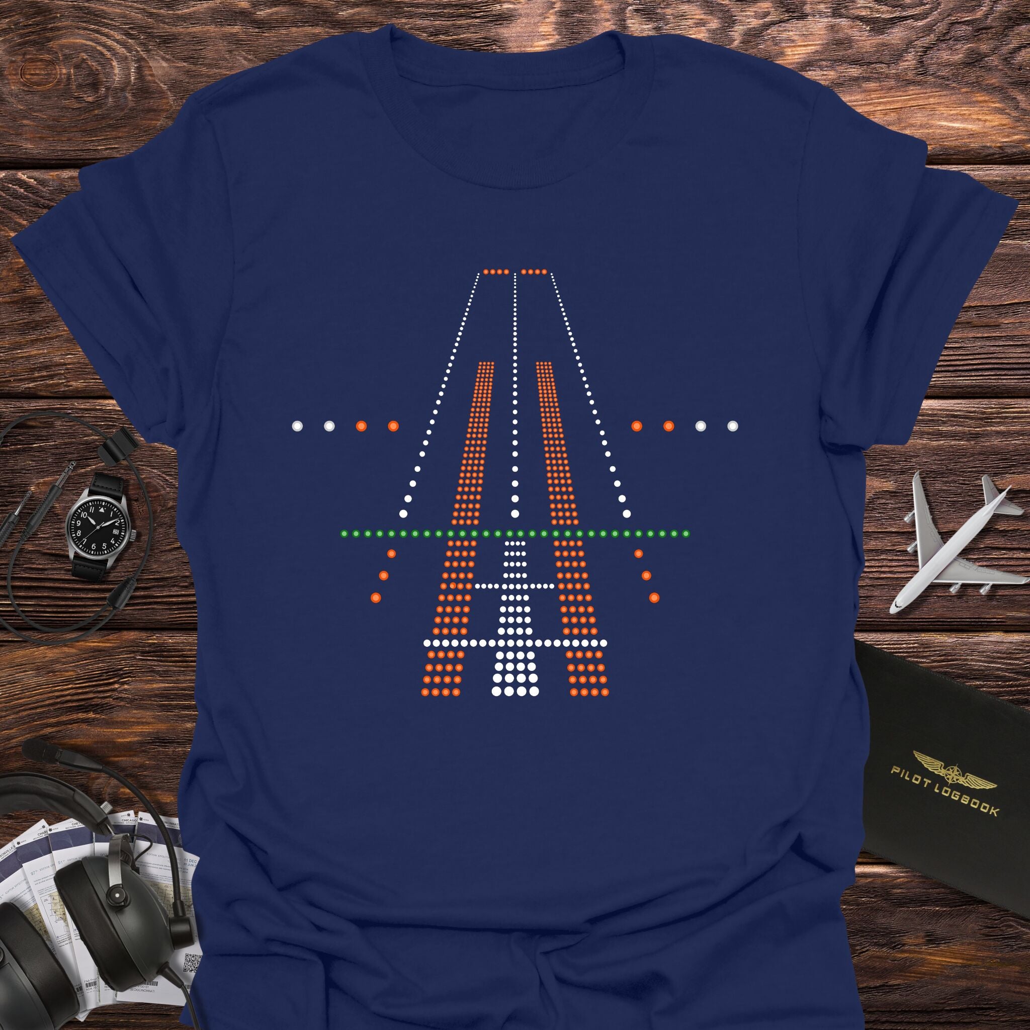 ILS Approach with Runway Lights T-Shirt