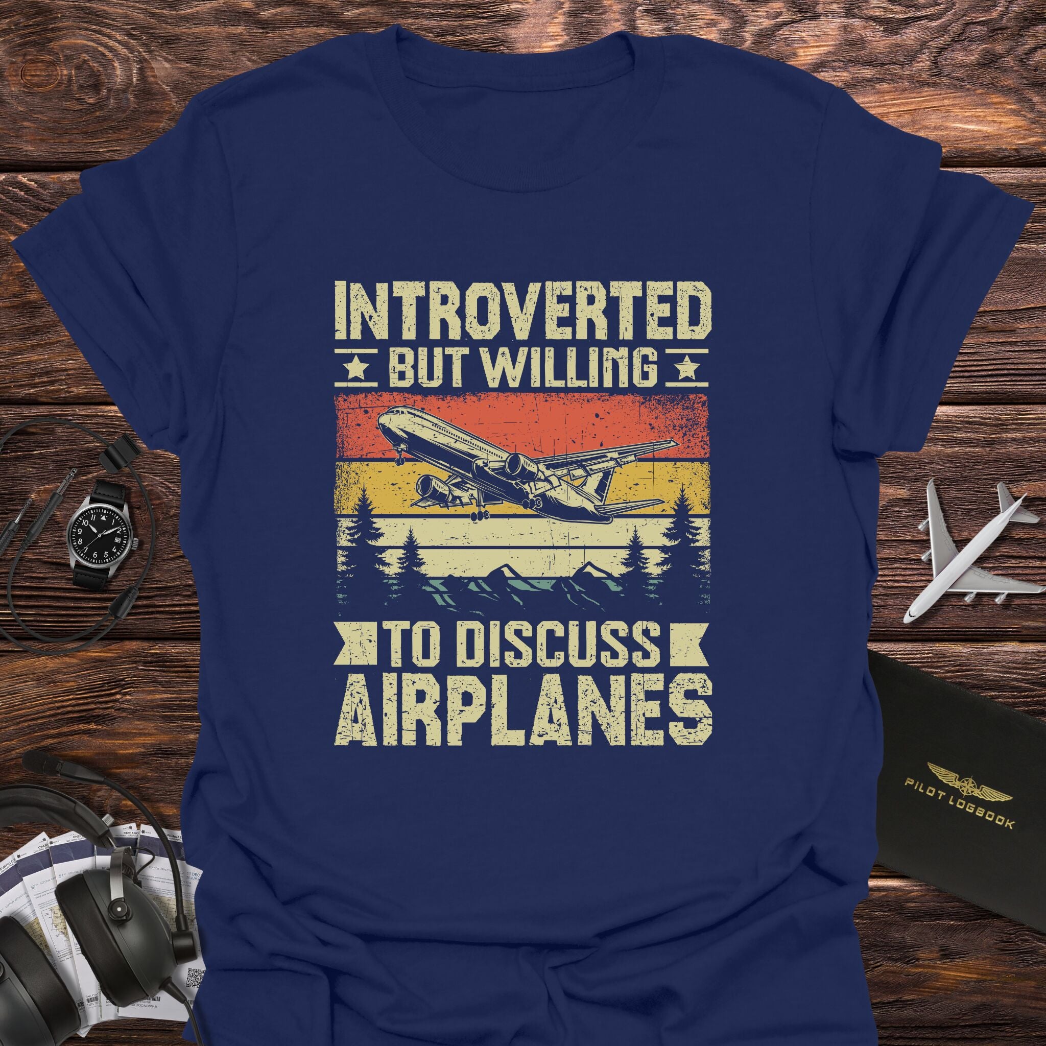 Introverted But Willing to Discuss Airplanes T-Shirt