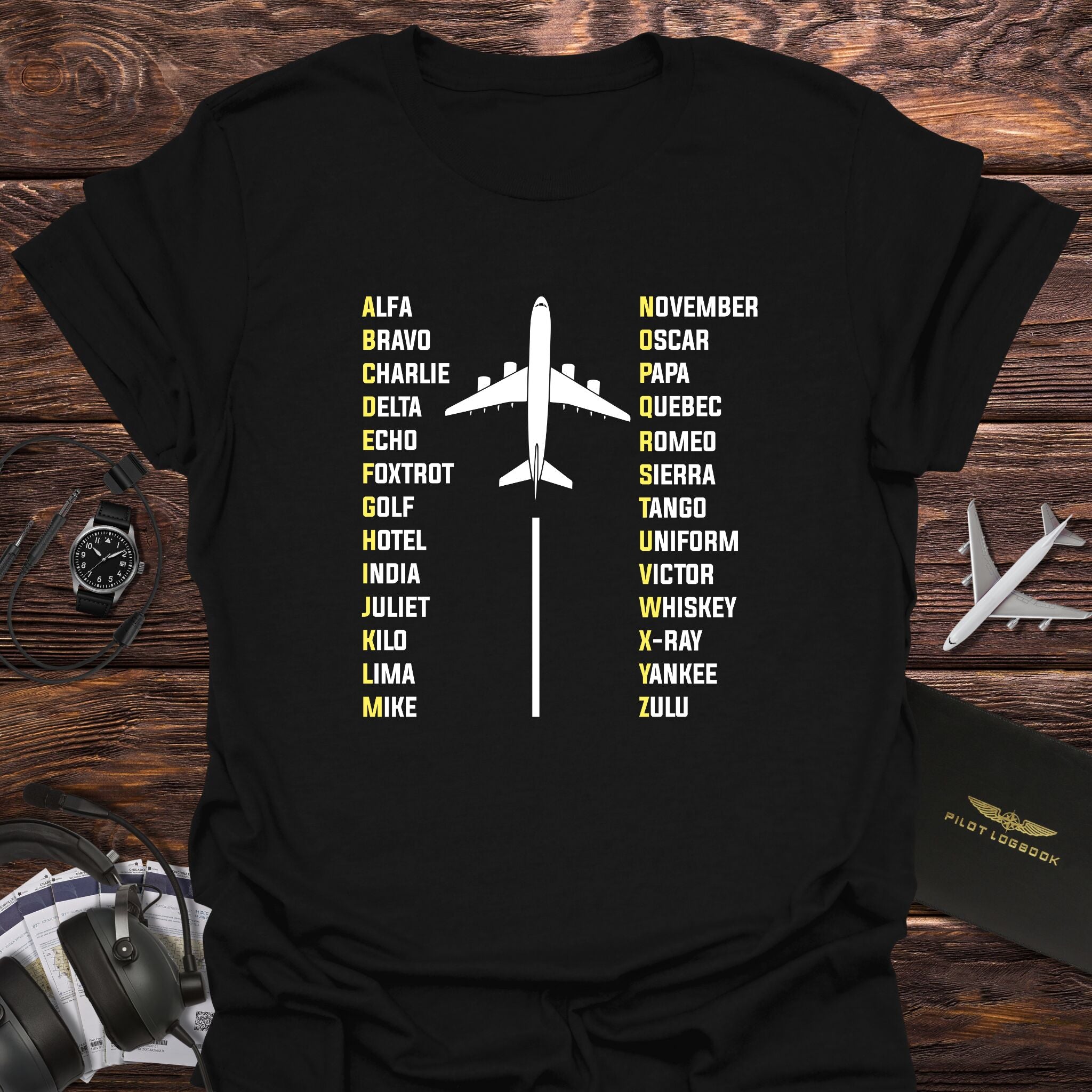 Runway Phonetic Alphabet T-Shirt