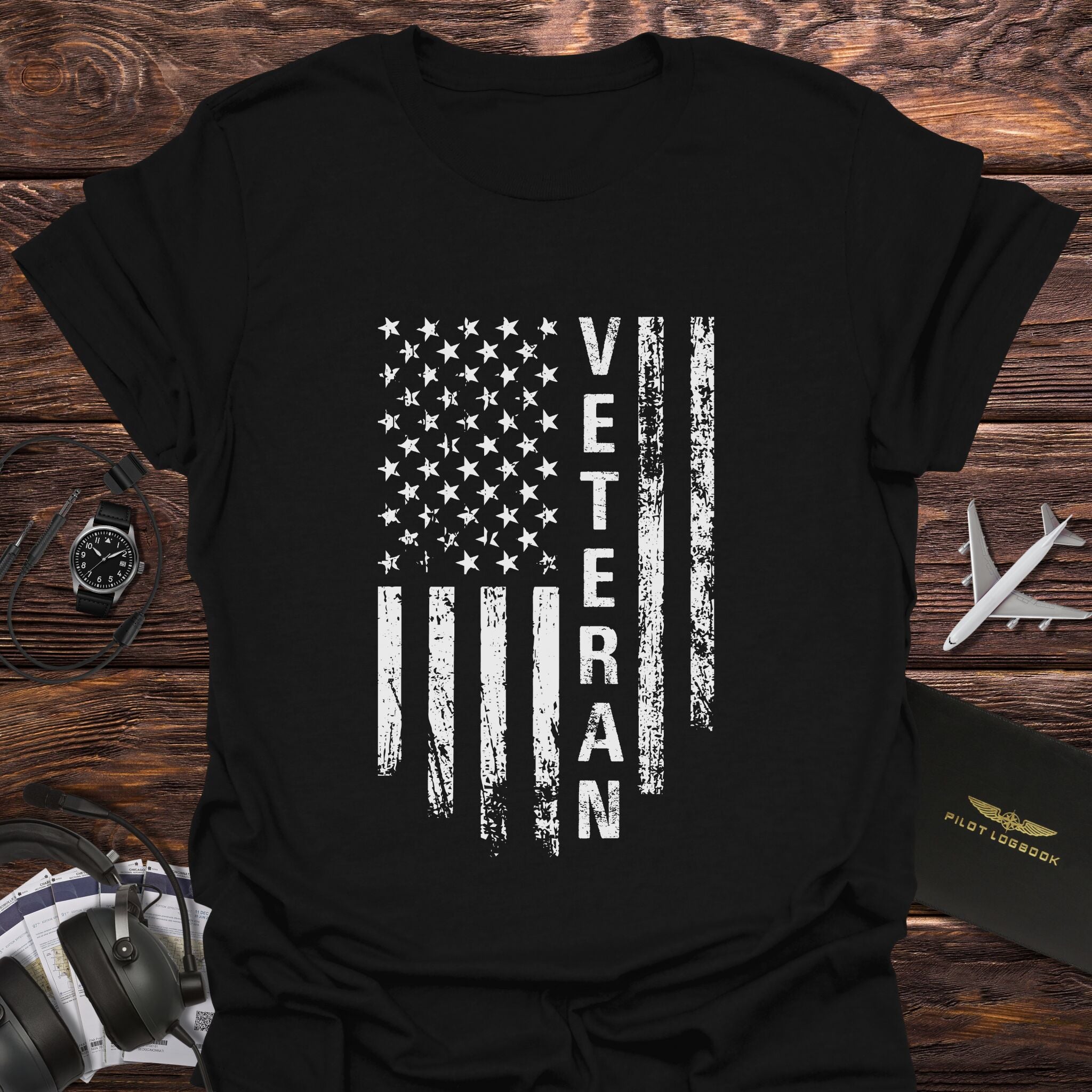 Veteran American Flag Patriotic T-Shirt