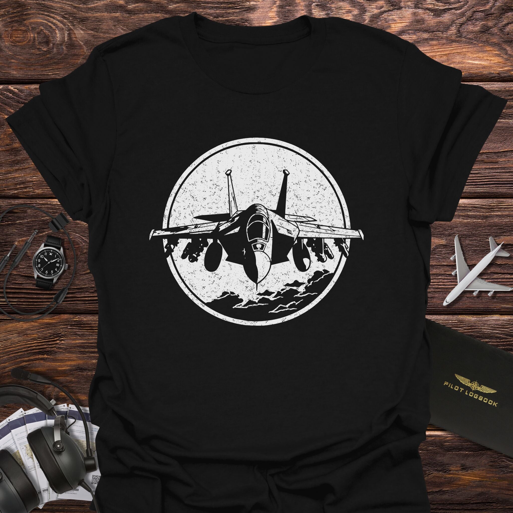 Sky Predator Fighter Jet Silhouette T-Shirt