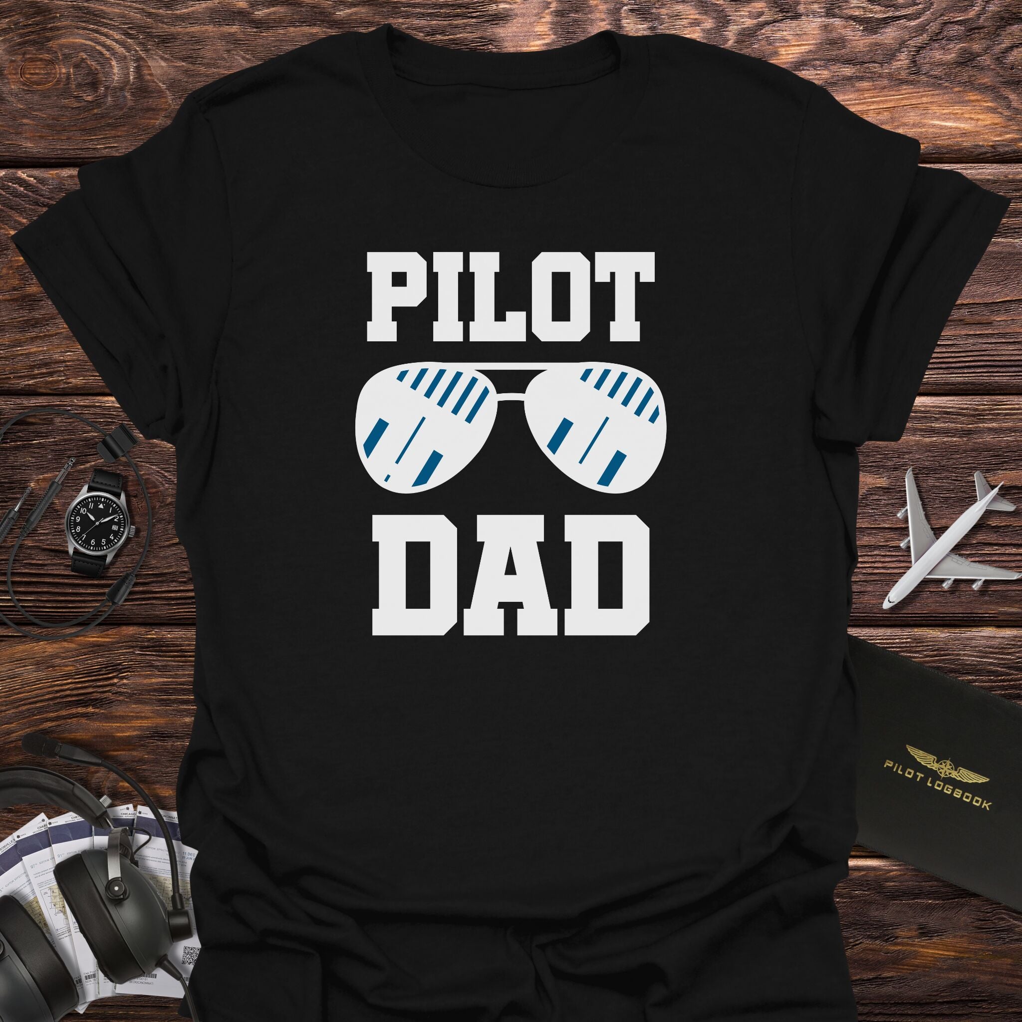 Aviator Sunglasses Pilot Dad T-Shirt