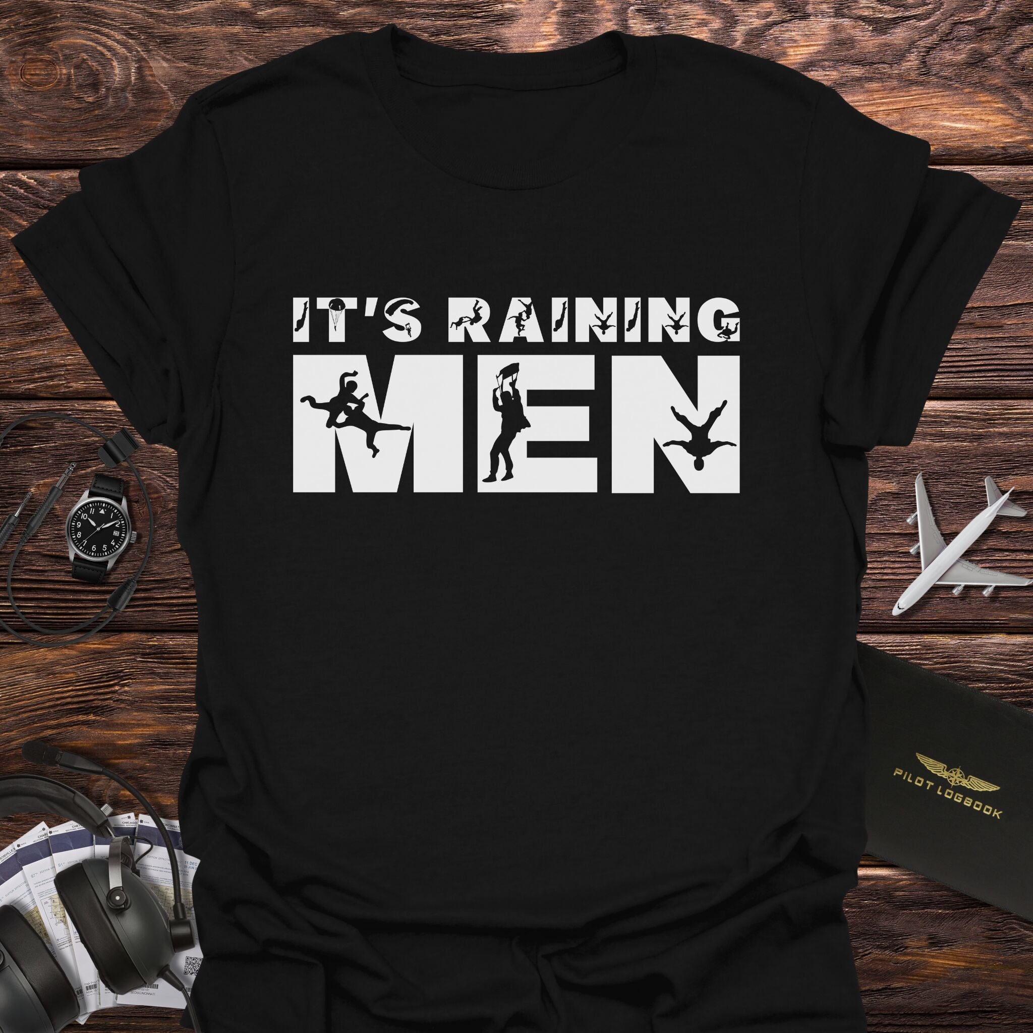 It's Raining Men Skydiving T-Shirt