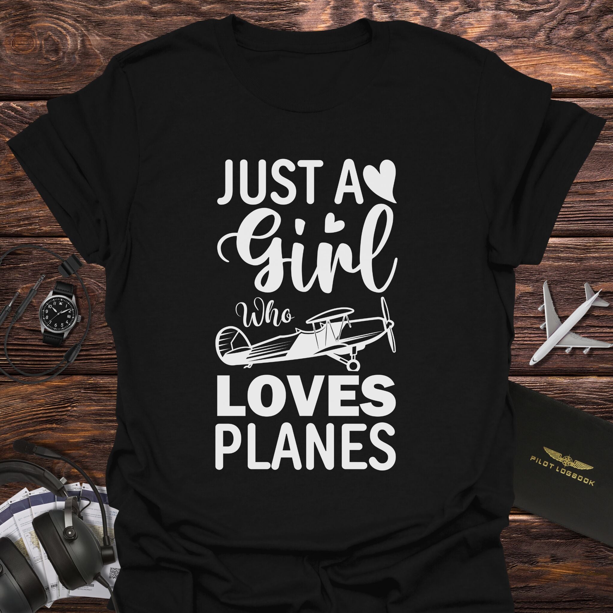 Just a Girl Who Loves Planes T-Shirt