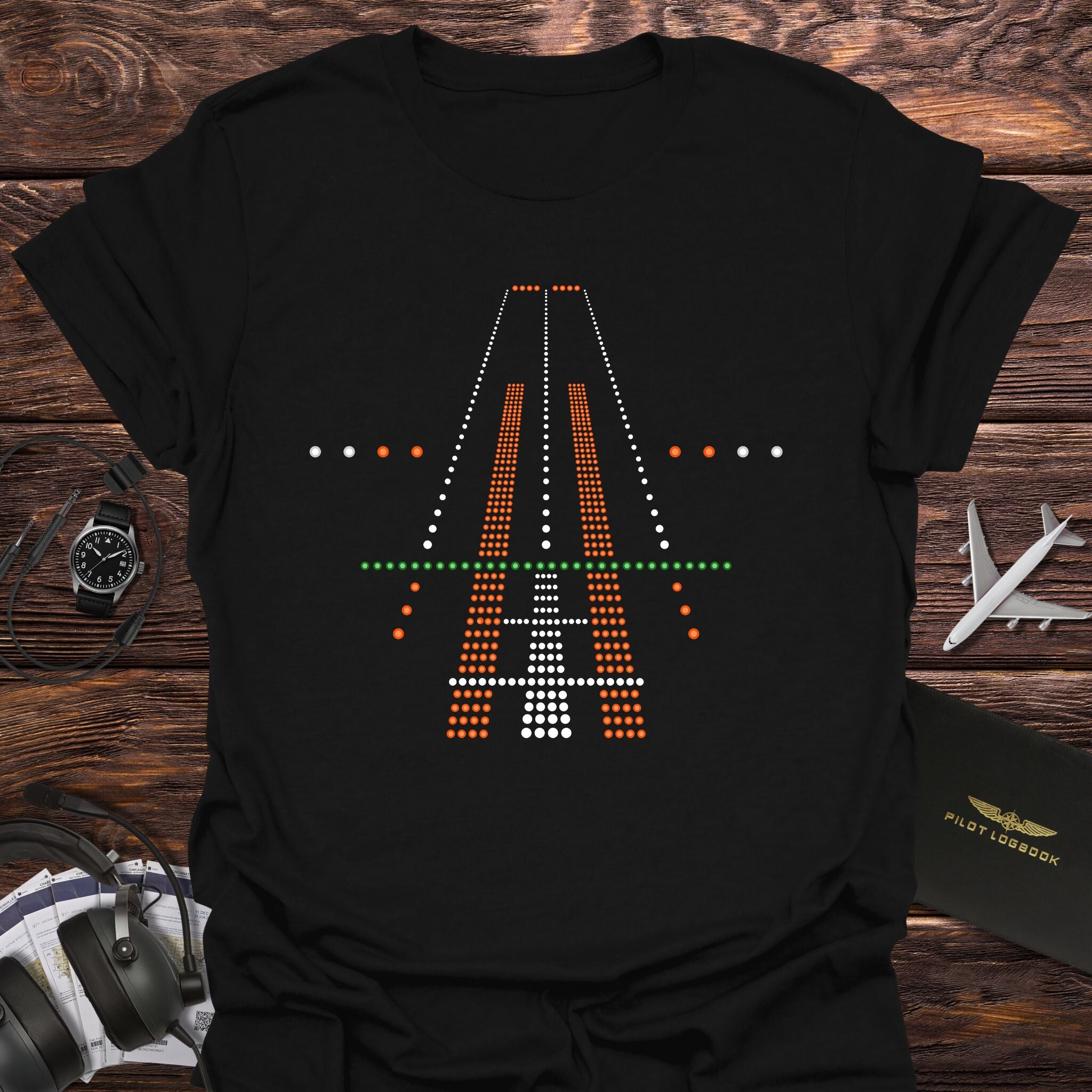ILS Approach with Runway Lights T-Shirt