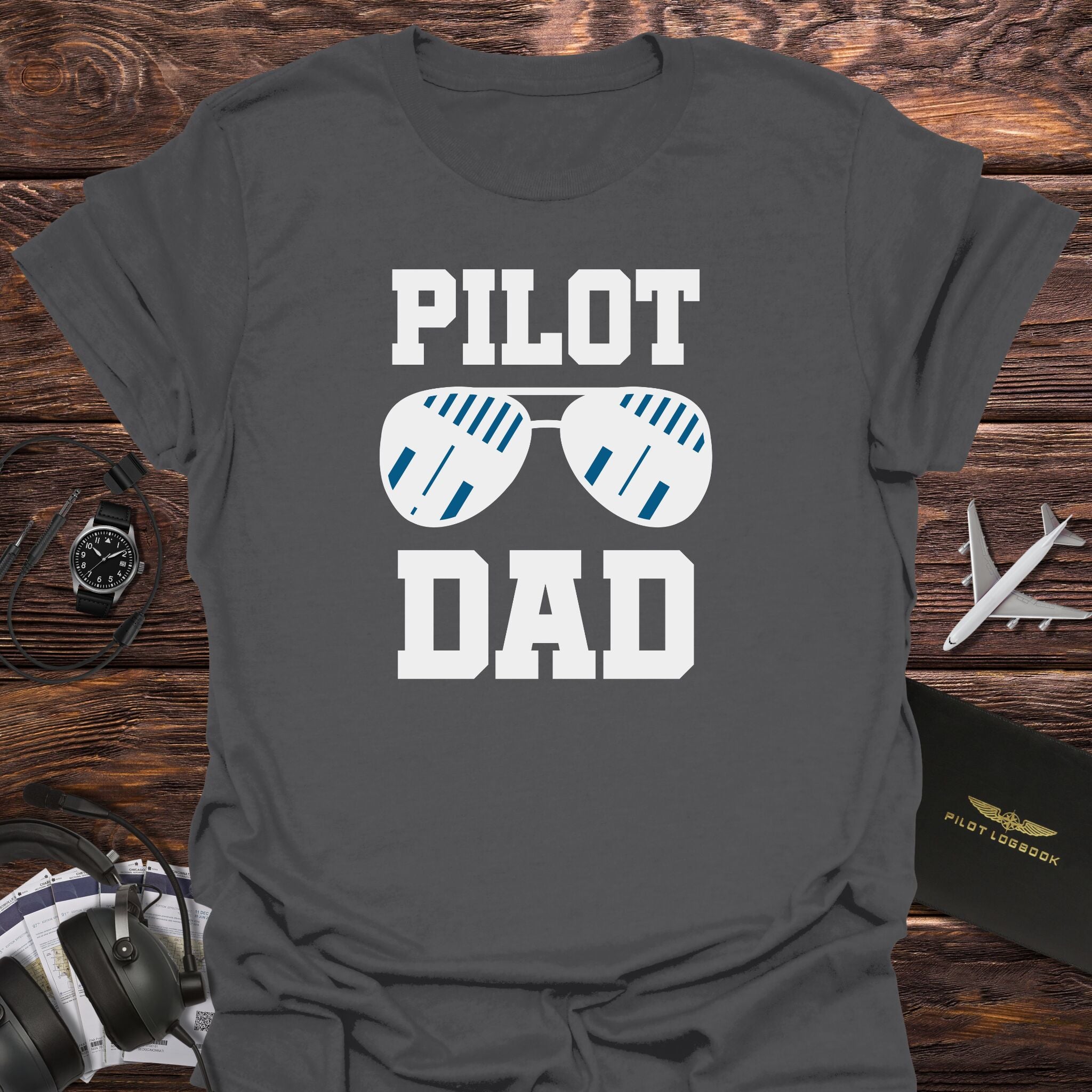 Aviator Sunglasses Pilot Dad T-Shirt