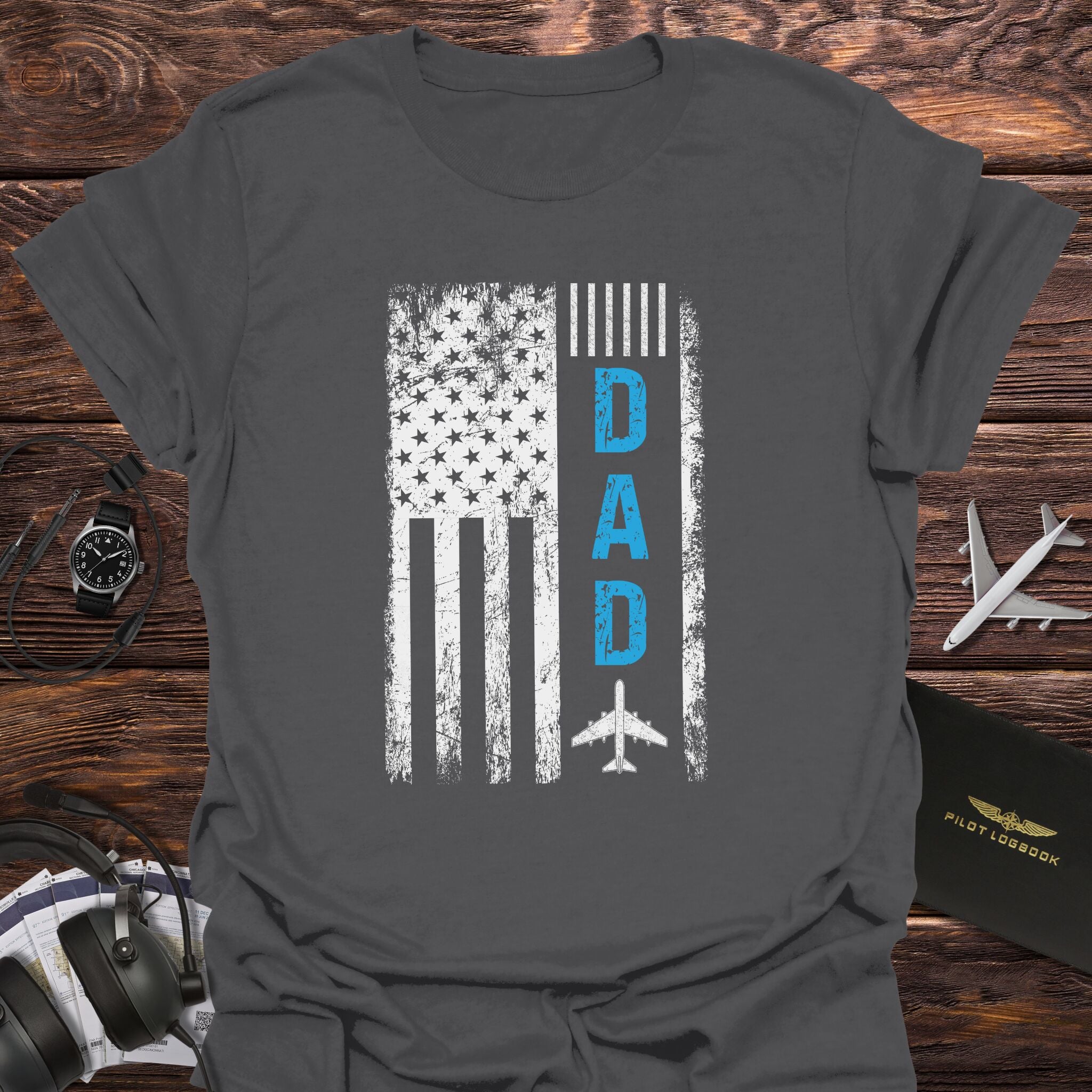 Patriotic Pilot Dad T-Shirt