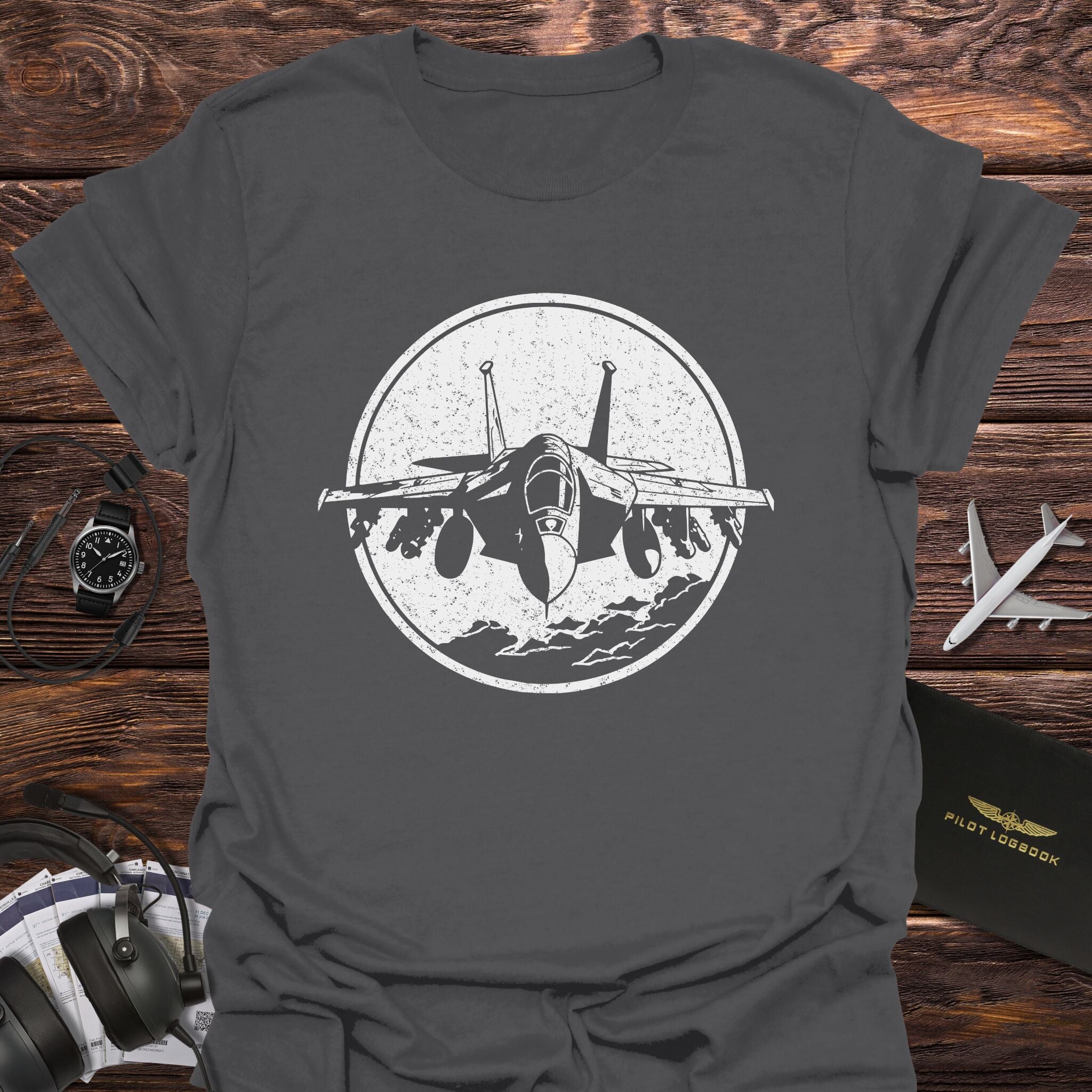 Sky Predator Fighter Jet Silhouette T-Shirt