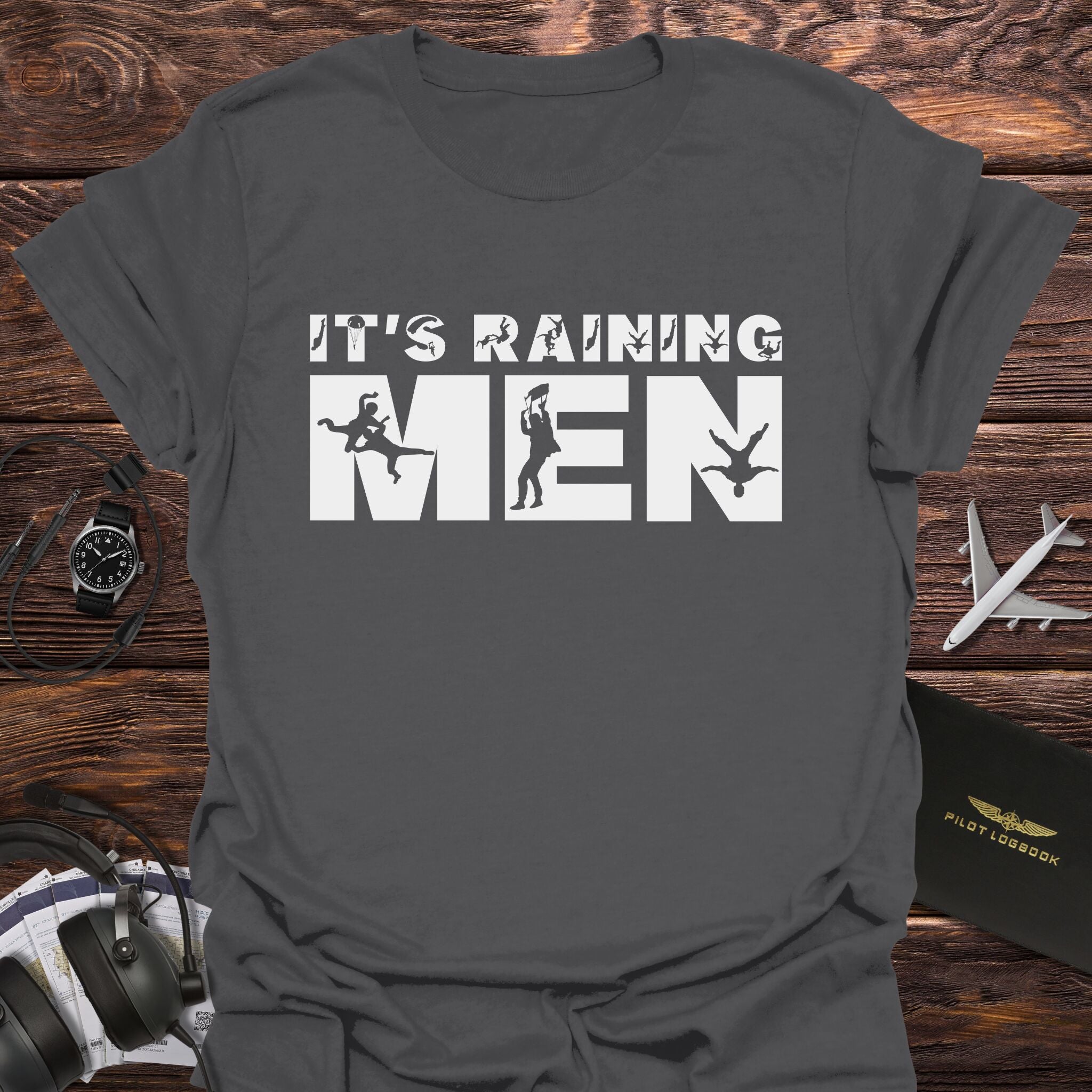 It's Raining Men Skydiving T-Shirt