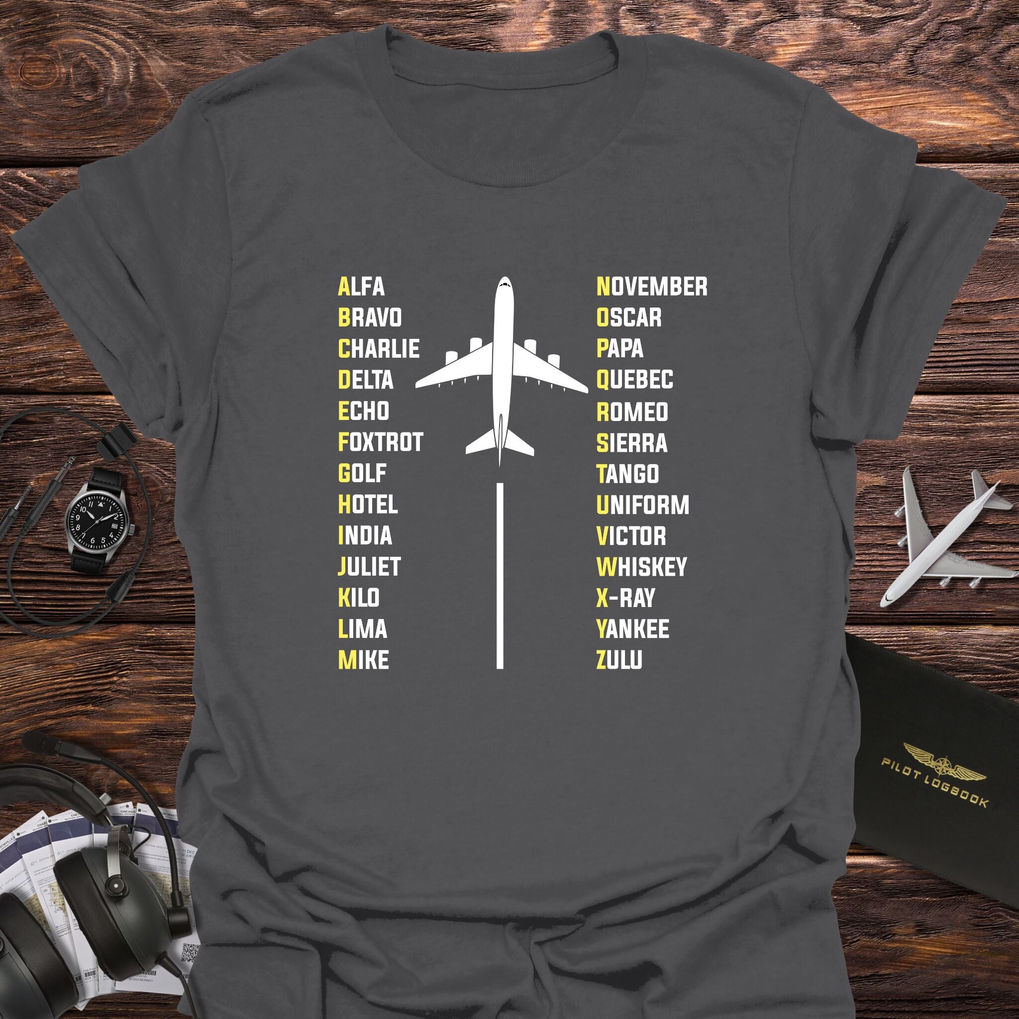 Runway Phonetic Alphabet T-Shirt