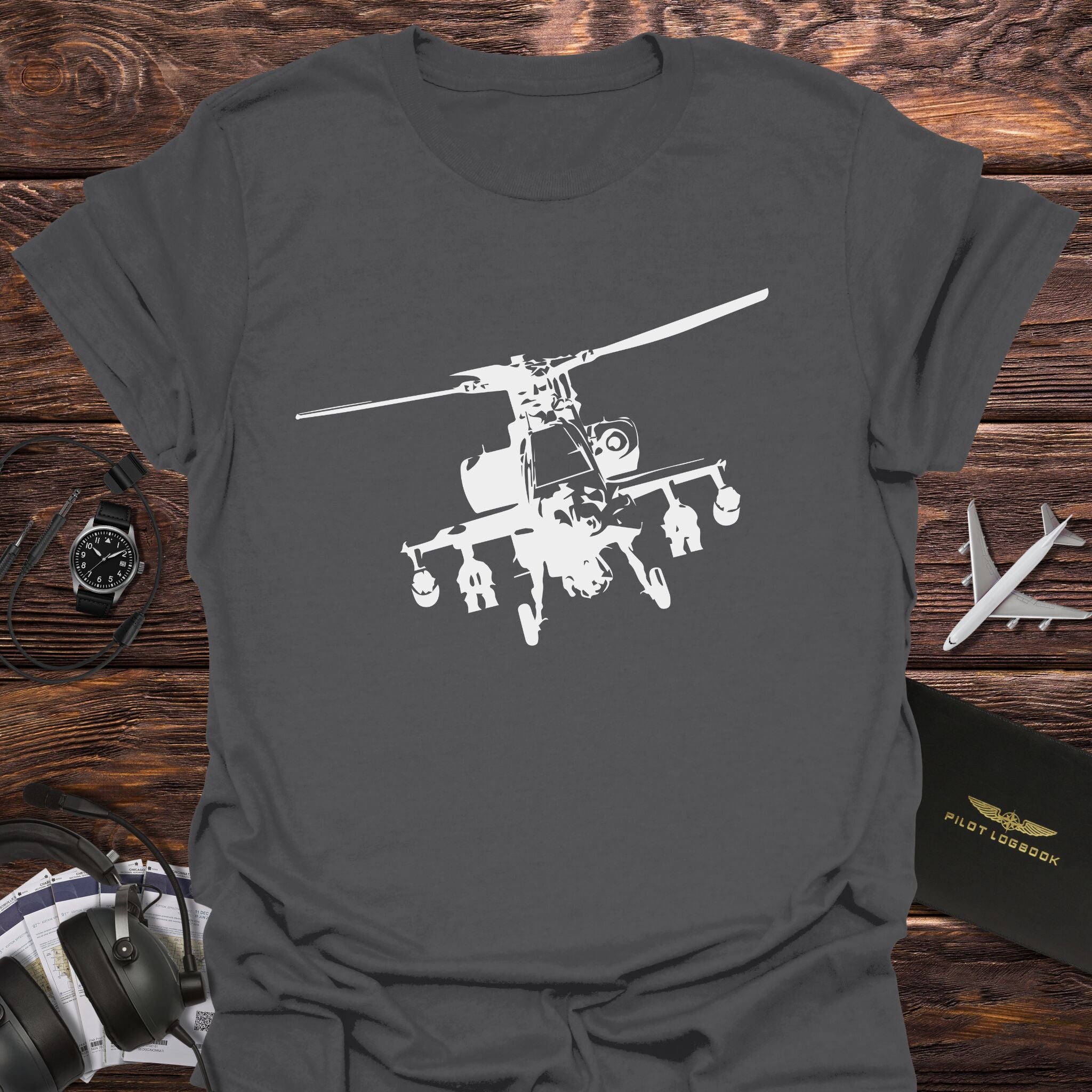 AH-64 Apache Attack Helicopter T-Shirt
