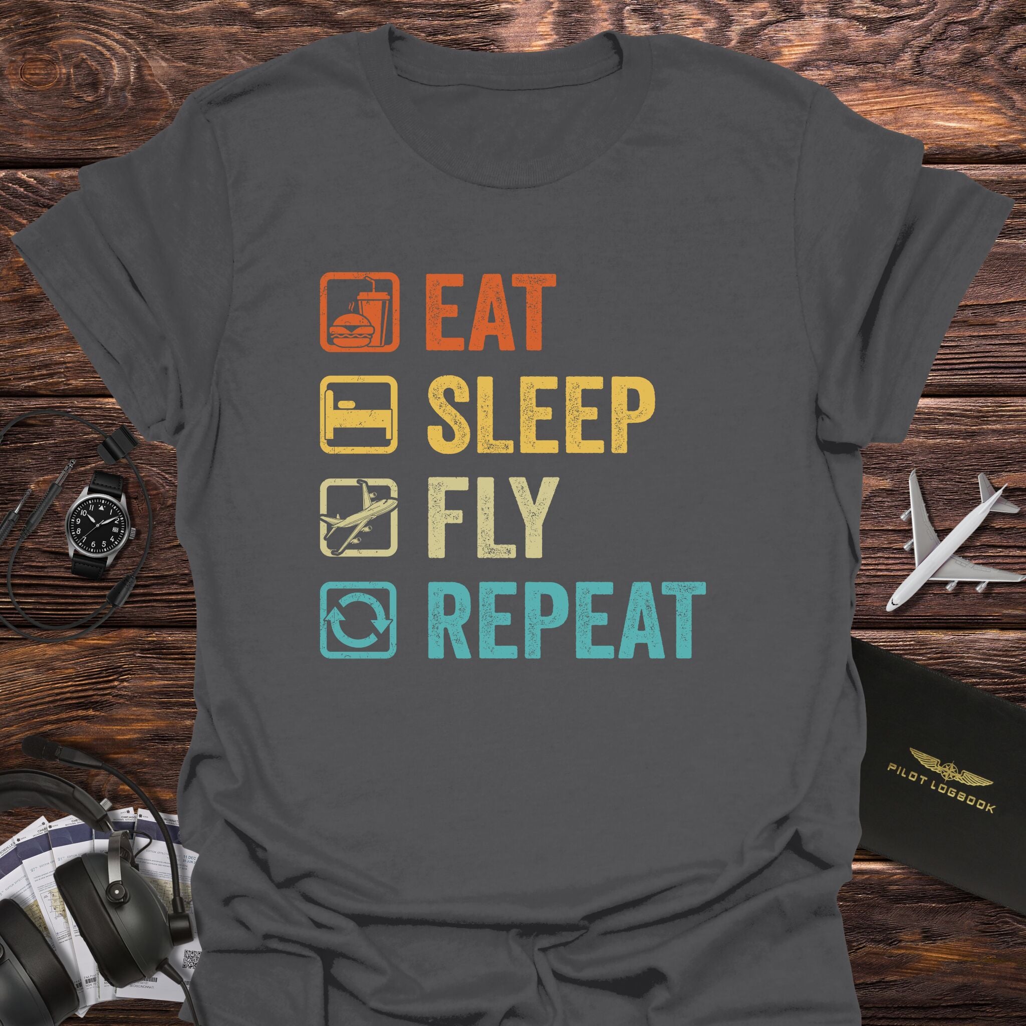 Eat Sleep Fly Repeat T-Shirt