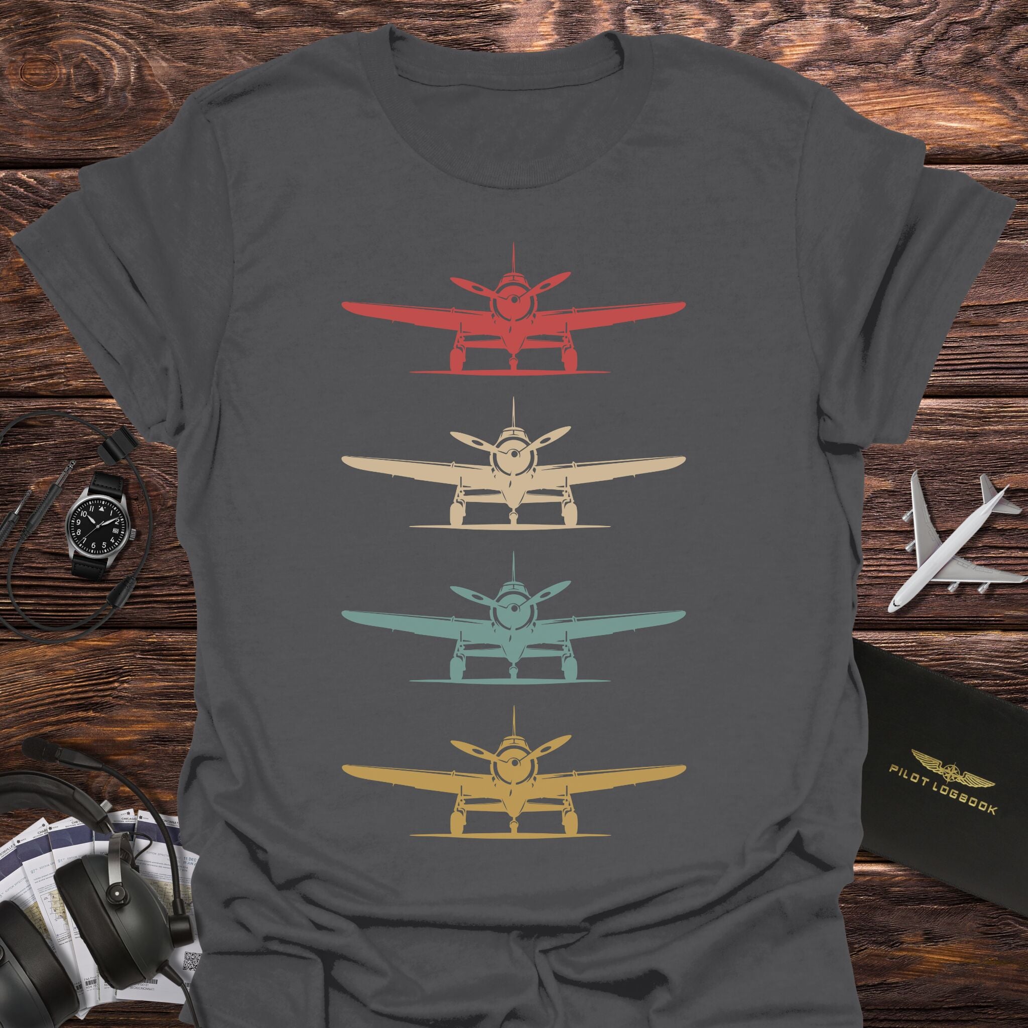 Four Vintage Propeller Planes T-Shirt