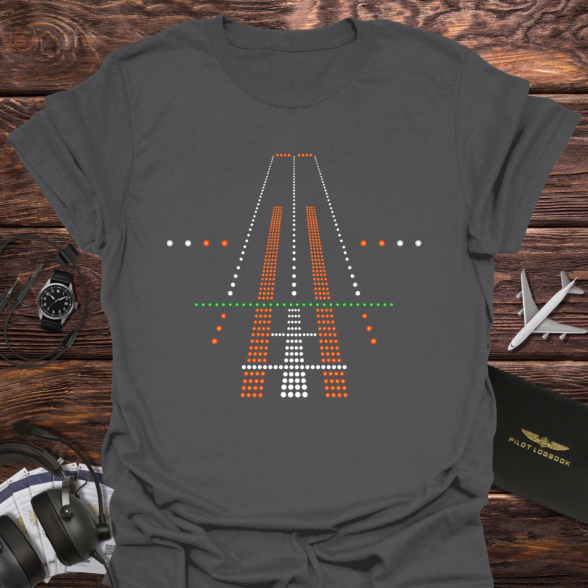 ILS Approach with Runway Lights T-Shirt
