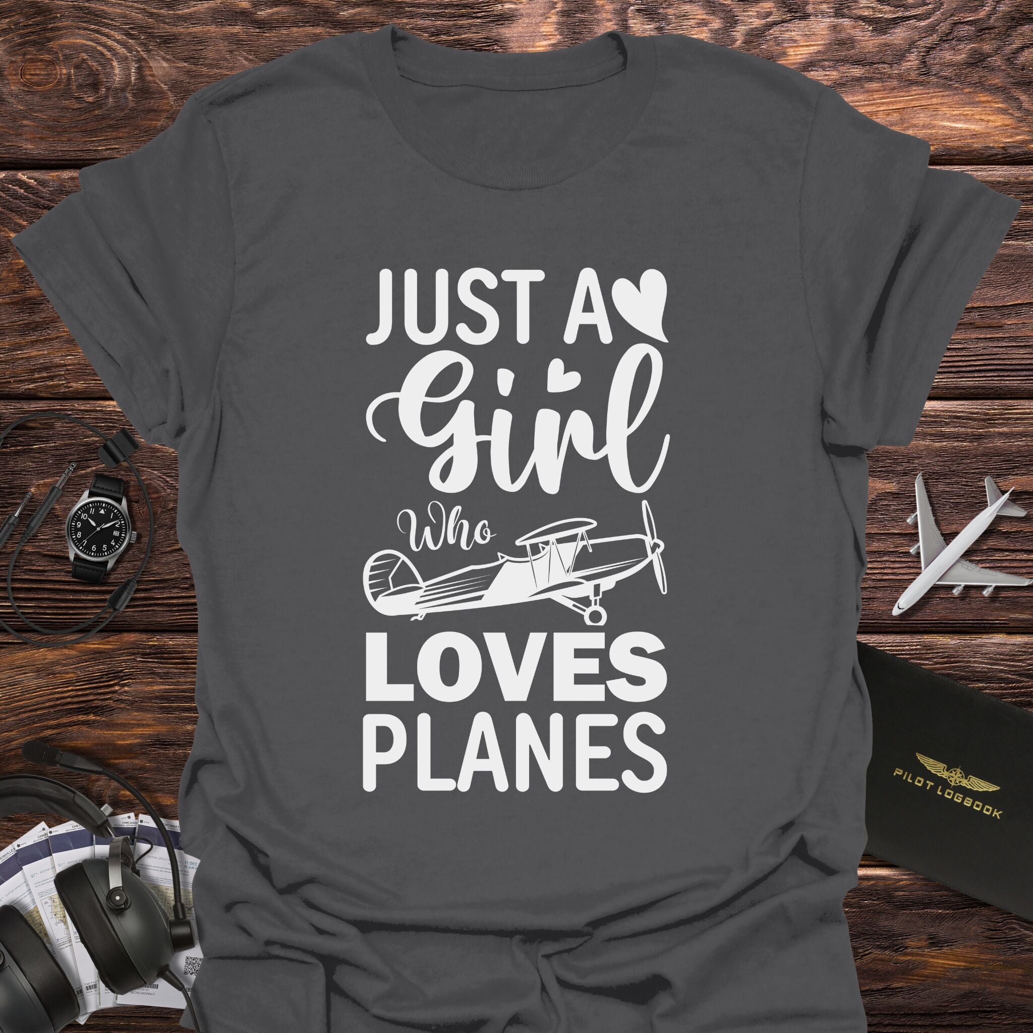 Just a Girl Who Loves Planes T-Shirt