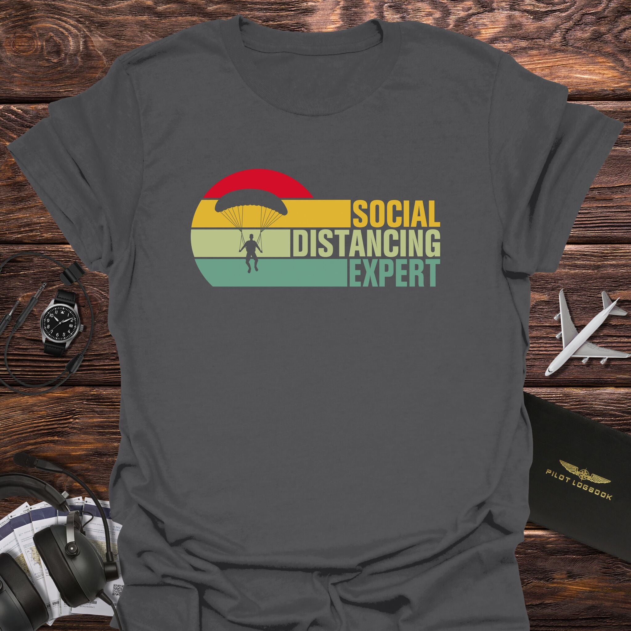 Social Distancing Expert Skydiving T-Shirt