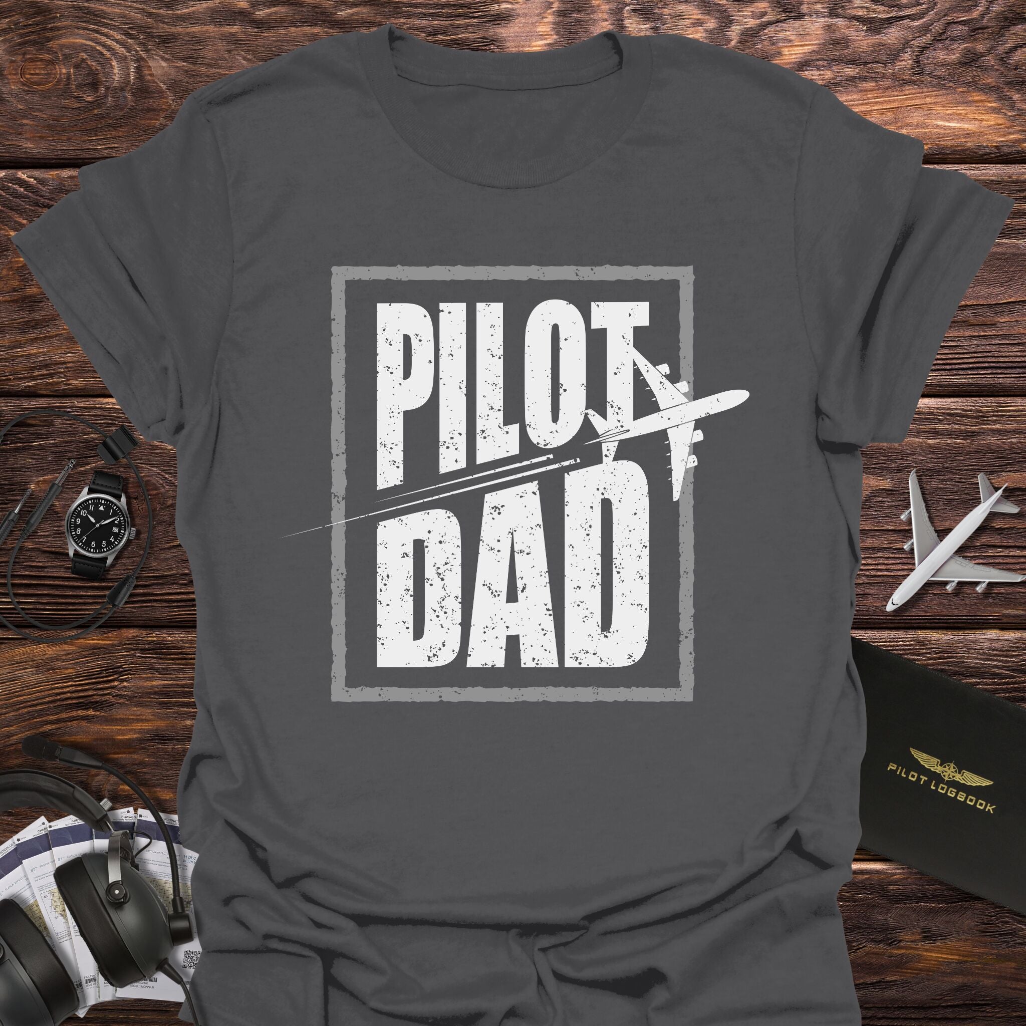 Pilot Dad with Plane T-Shirt