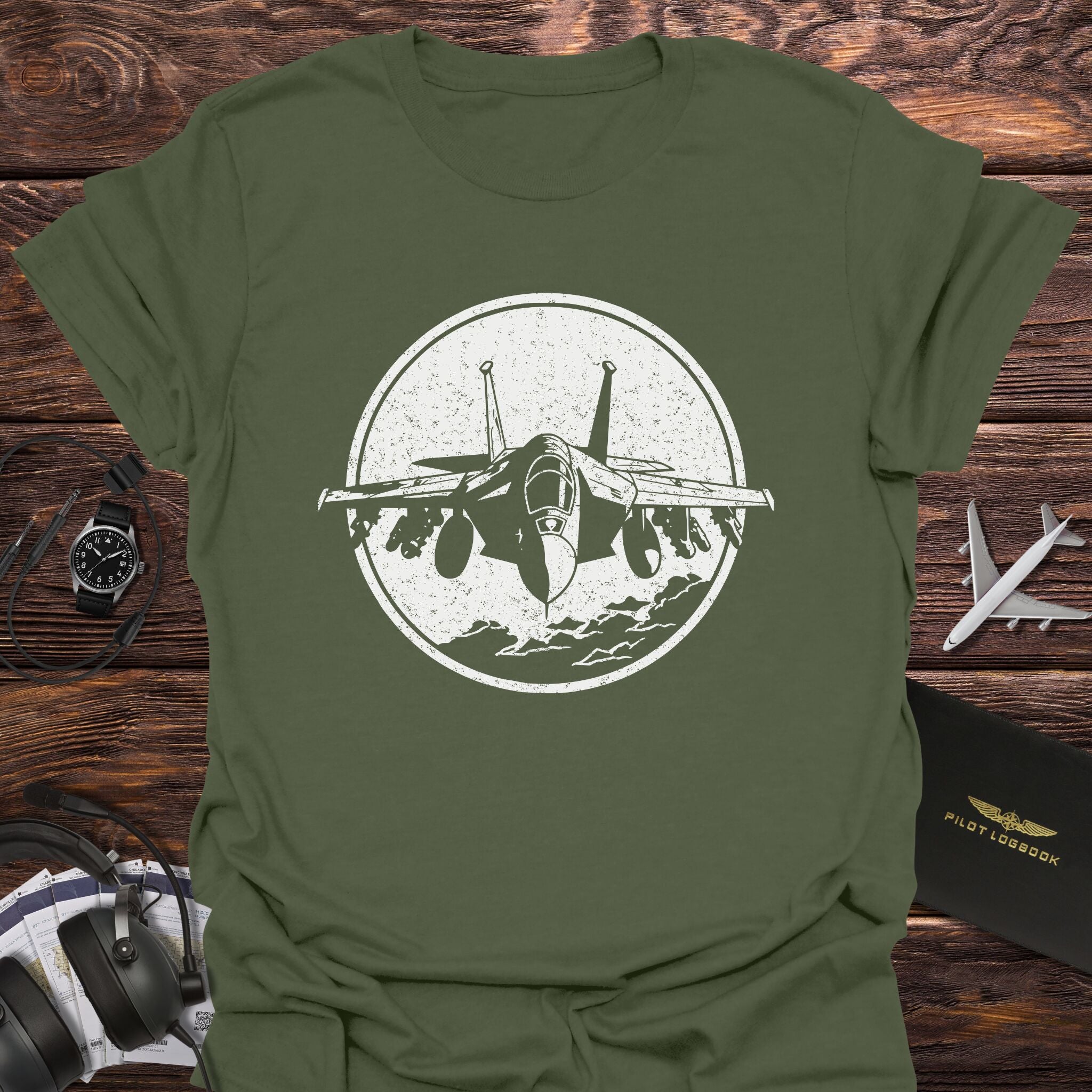 Sky Predator Fighter Jet Silhouette T-Shirt