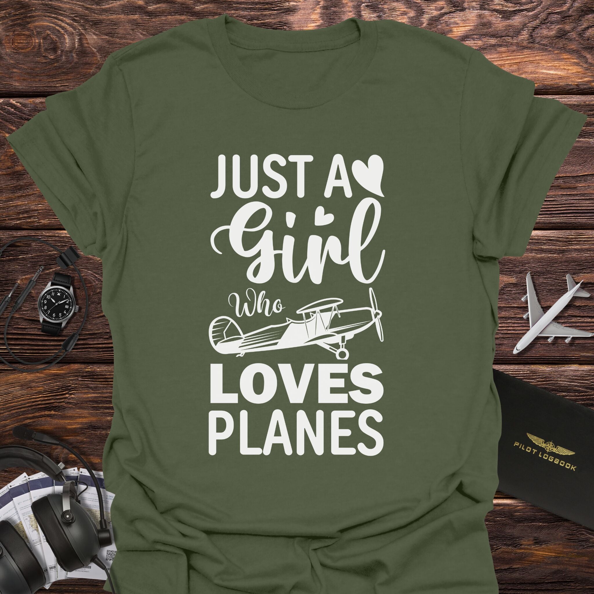 Just a Girl Who Loves Planes T-Shirt