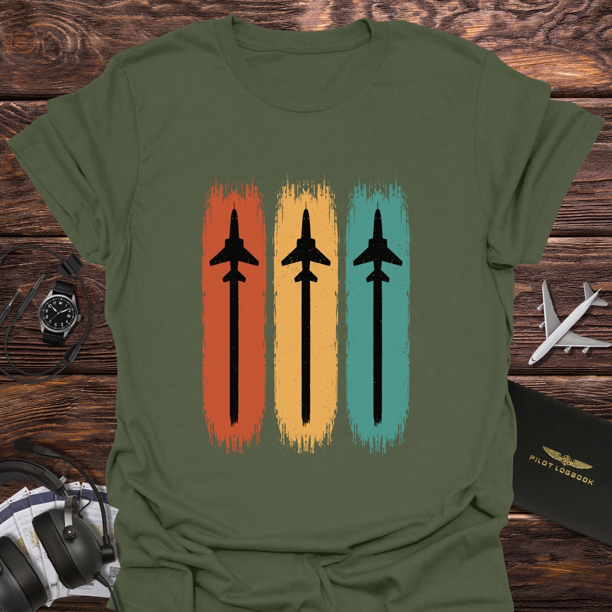 Vintage Fighter Jet Trio T-Shirt