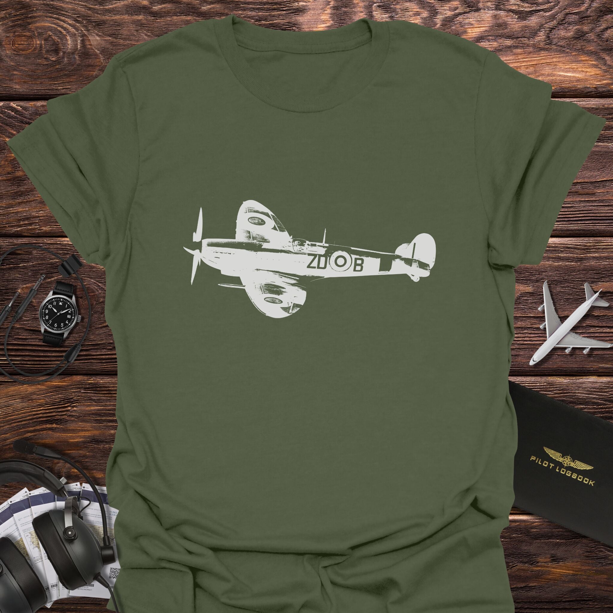 Supermarine Spitfire WWII Fighter T-Shirt