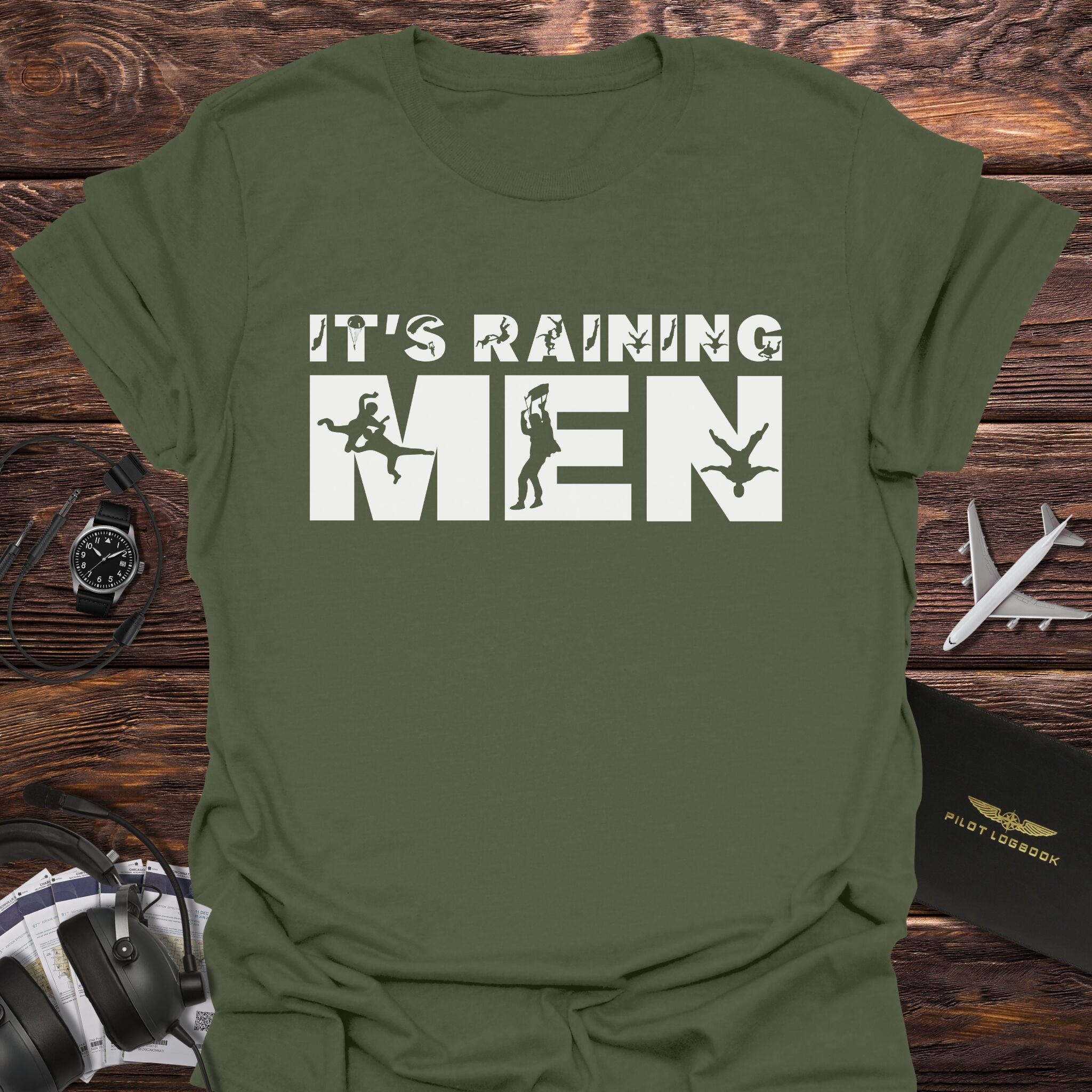 It's Raining Men Skydiving T-Shirt