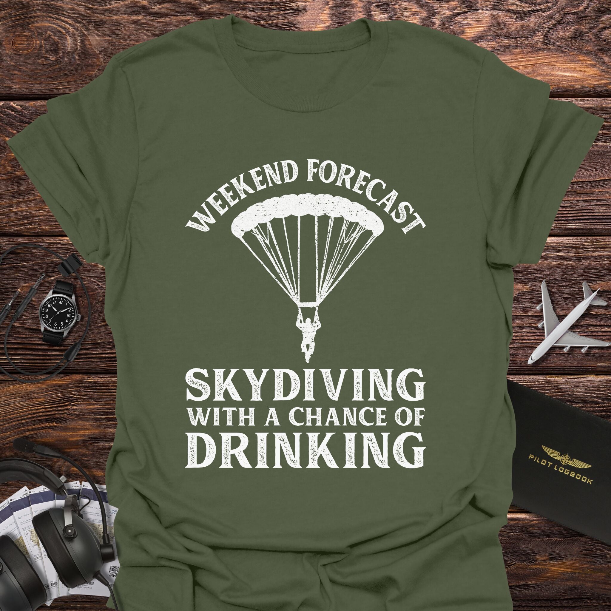 Weekend Forecast Skydiving T-Shirt
