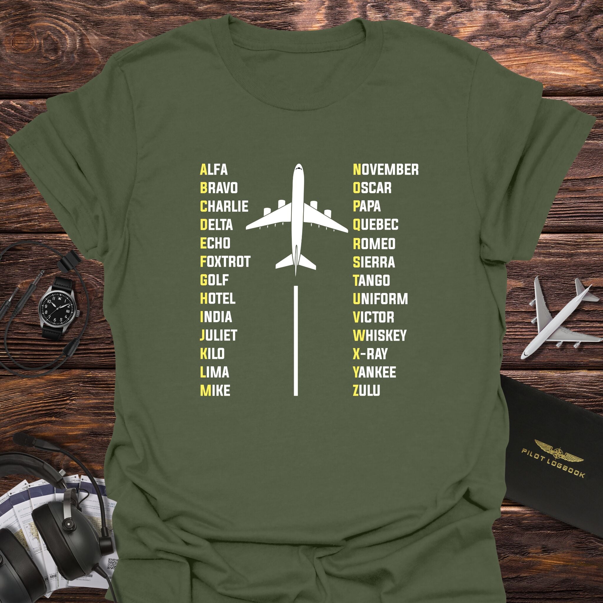 Runway Phonetic Alphabet T-Shirt