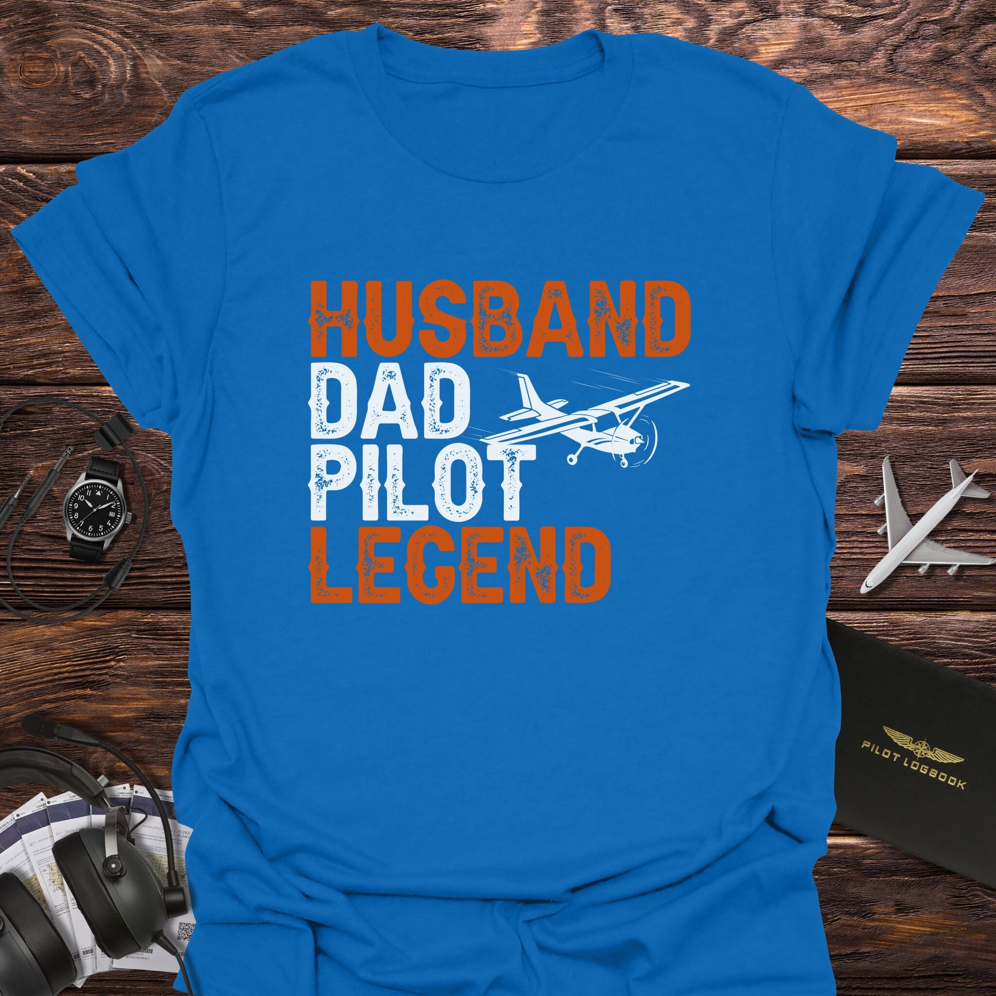 Husband Dad Pilot Legend Skyhawk T-Shirt