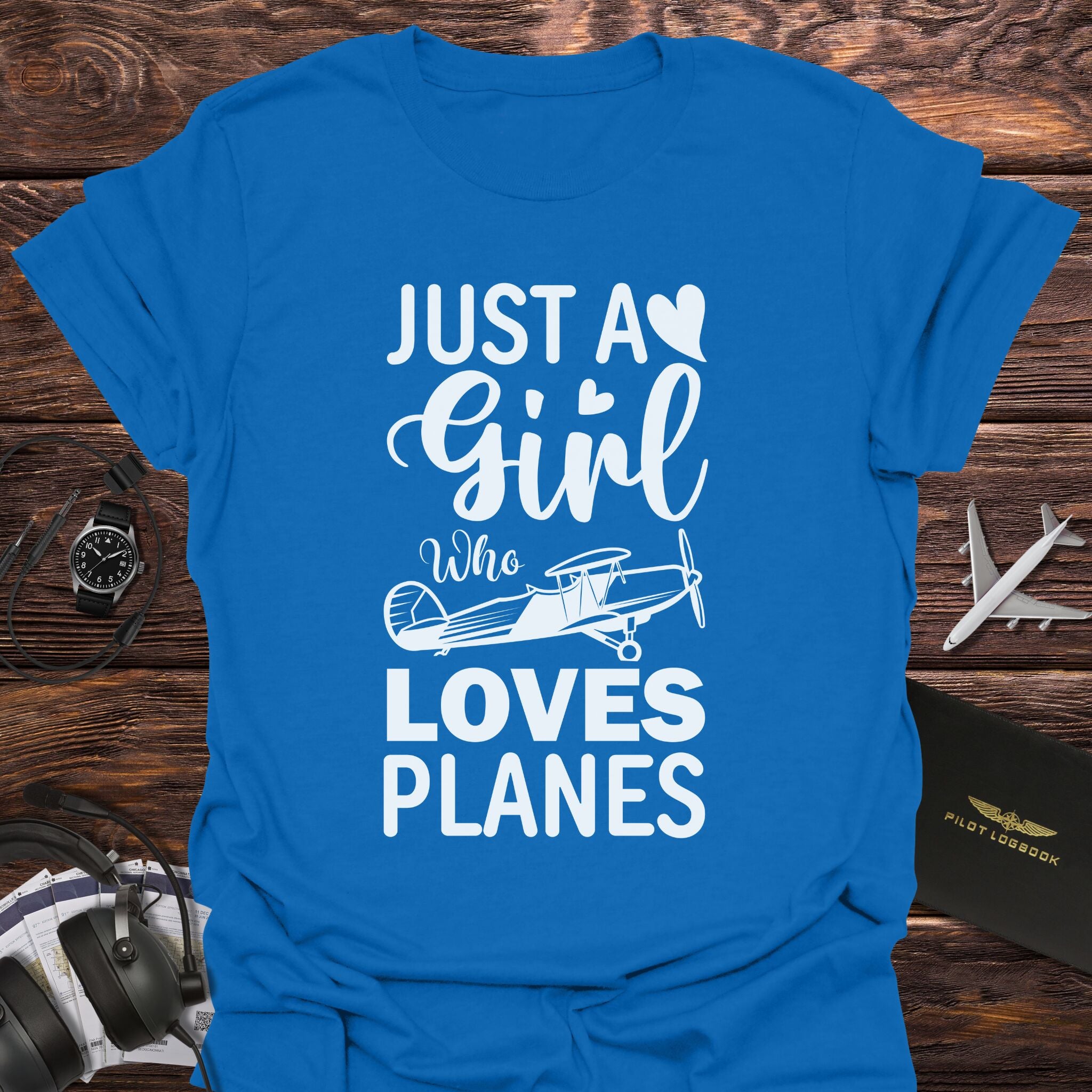 Just a Girl Who Loves Planes T-Shirt