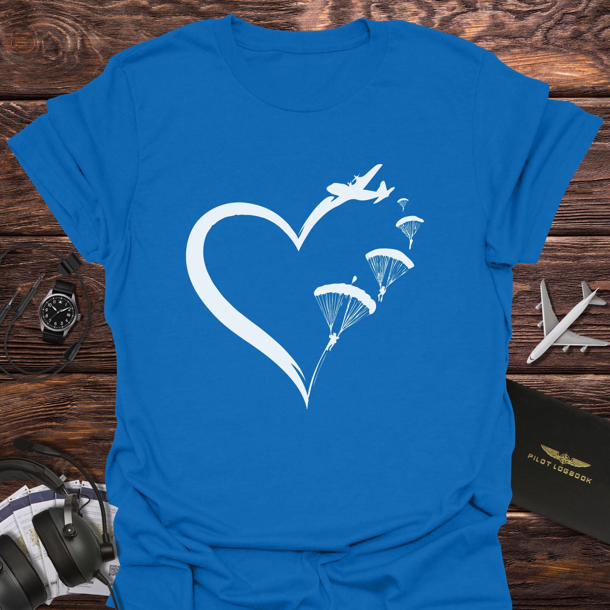 Falling in Love with Skydiving Heart T-Shirt