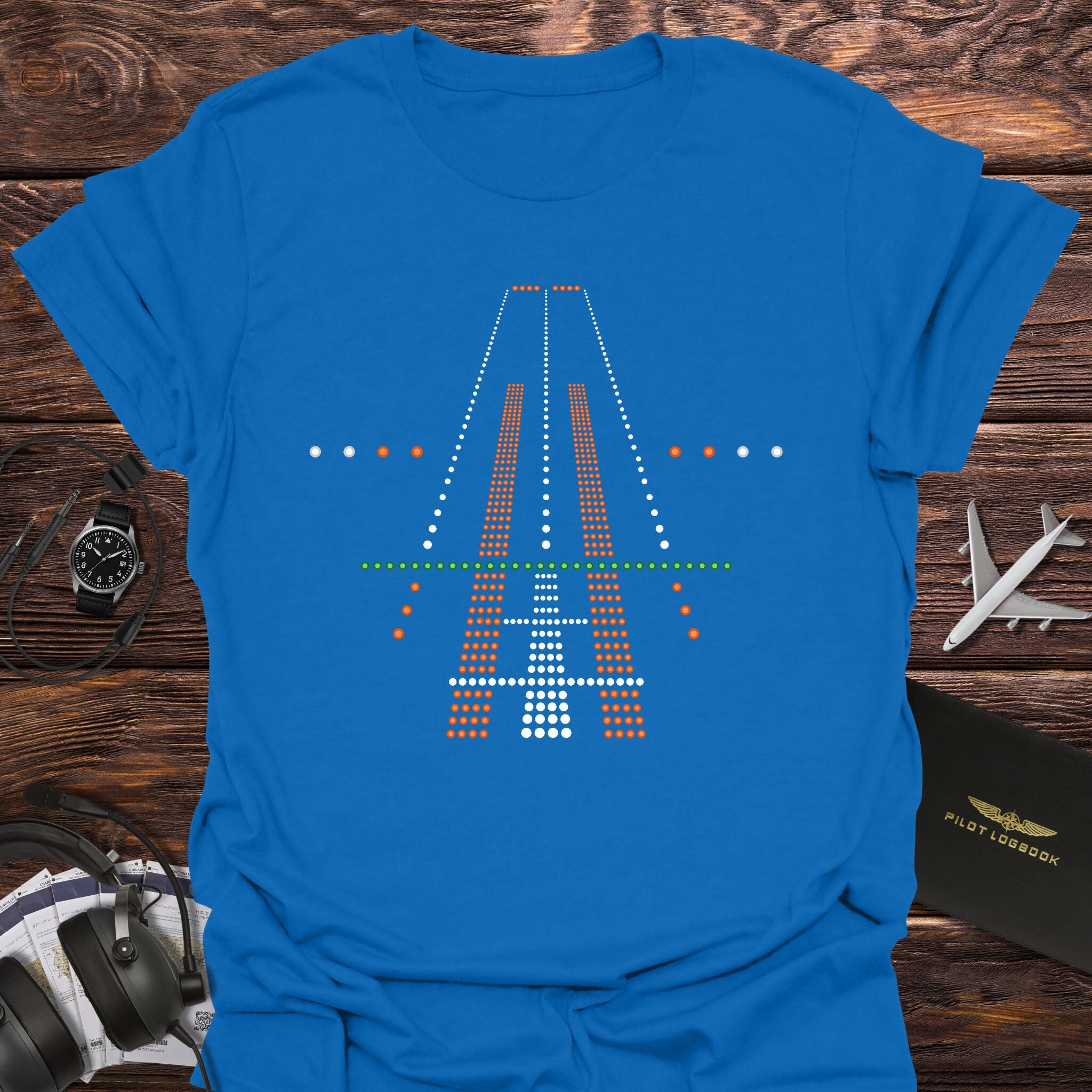 ILS Approach with Runway Lights T-Shirt