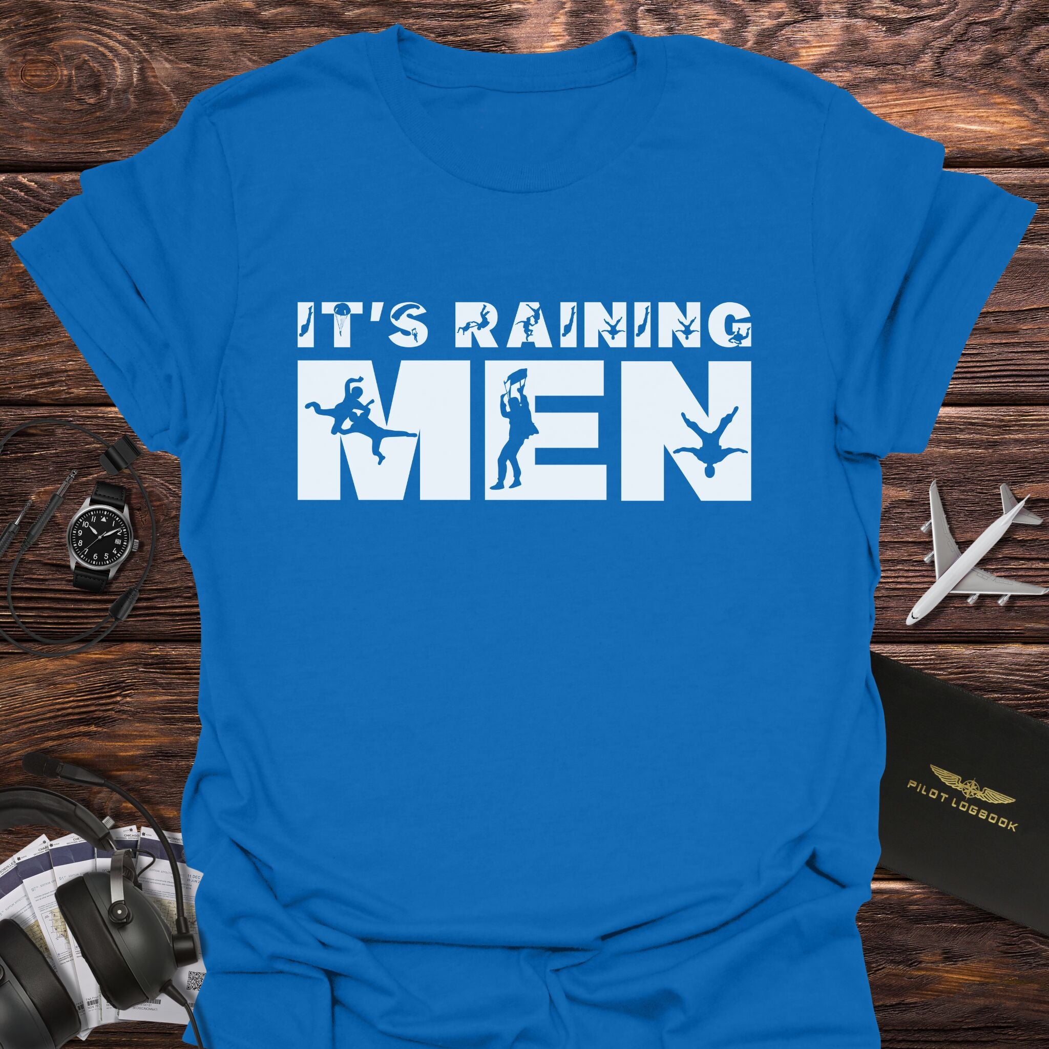 It's Raining Men Skydiving T-Shirt