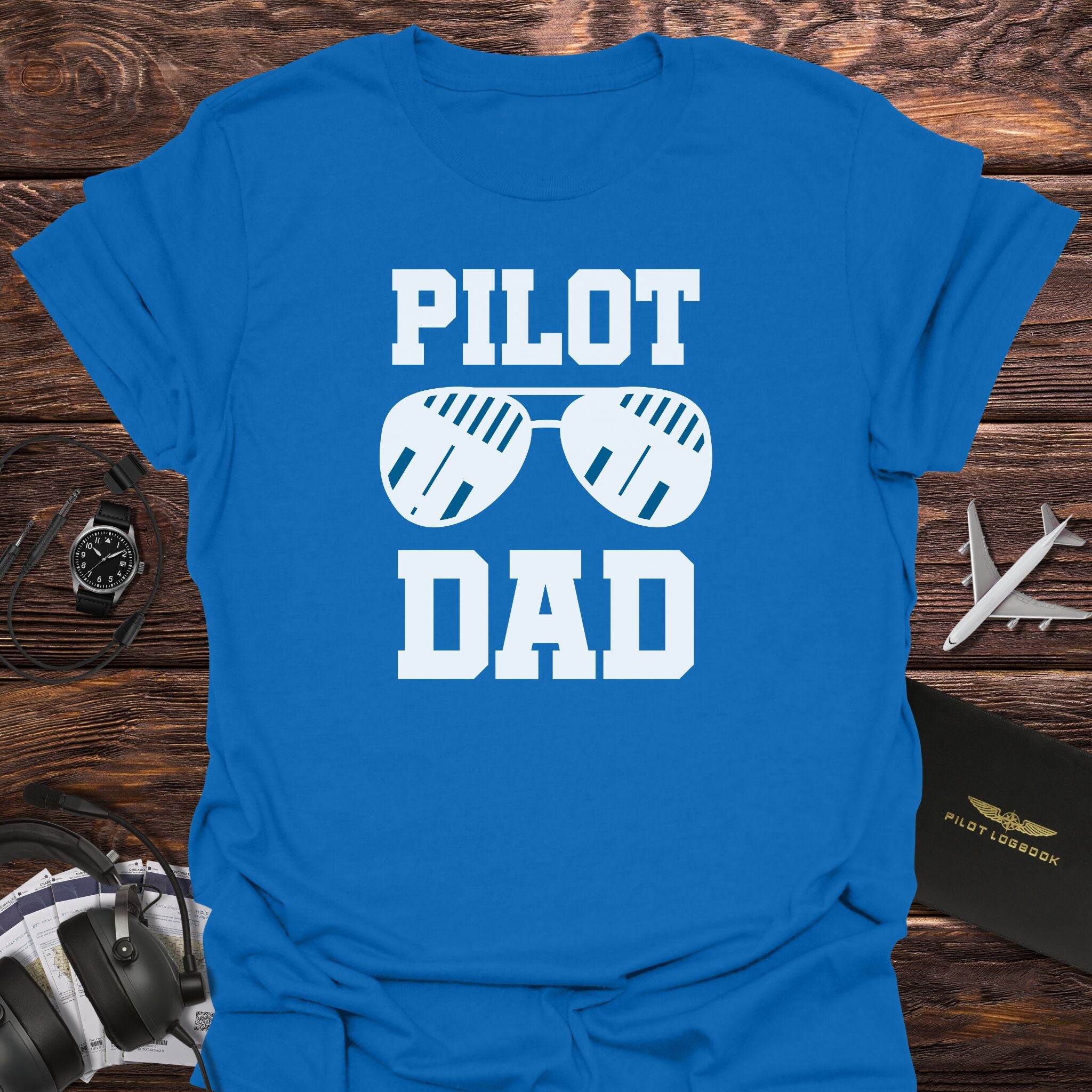 Aviator Sunglasses Pilot Dad T-Shirt