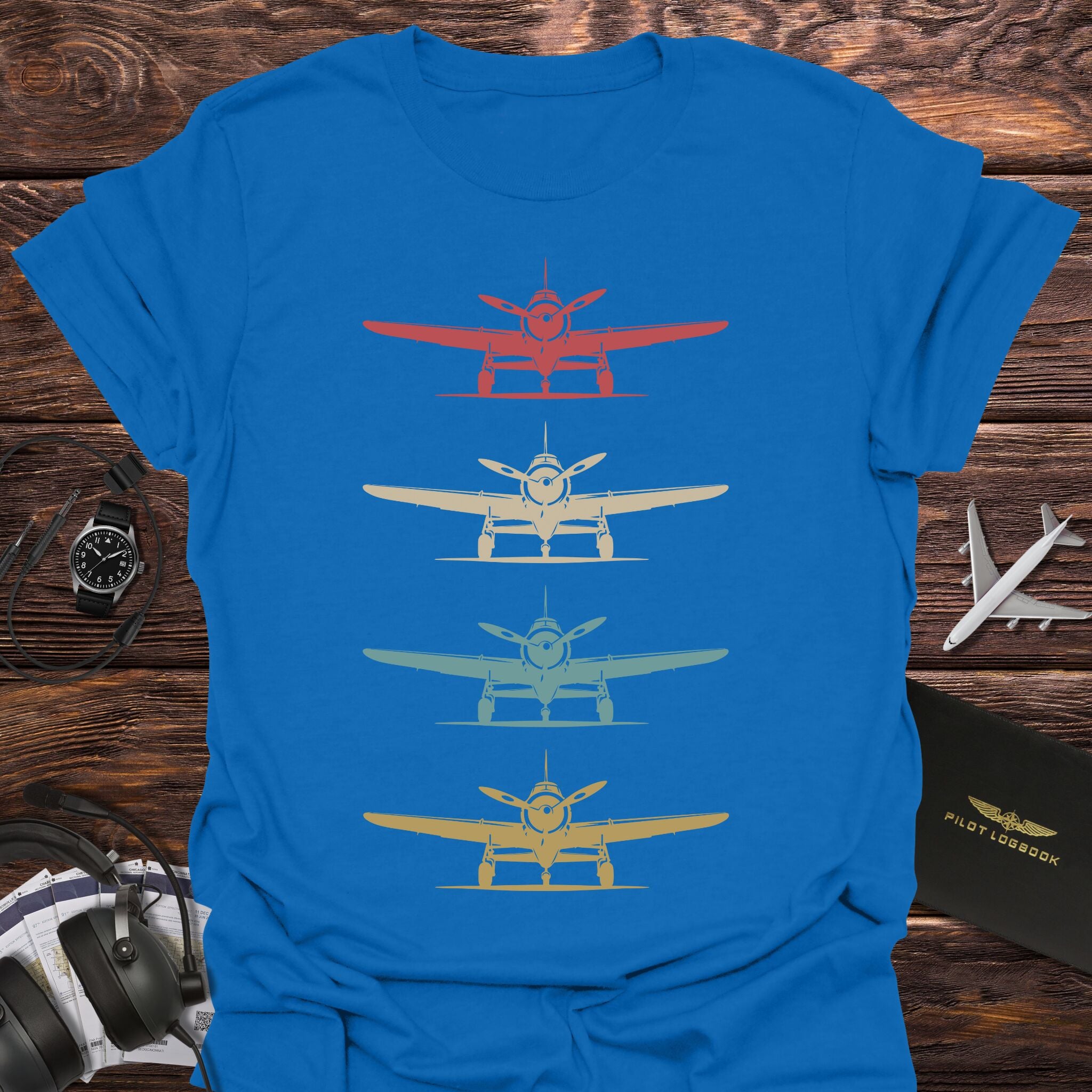 Four Vintage Propeller Planes T-Shirt