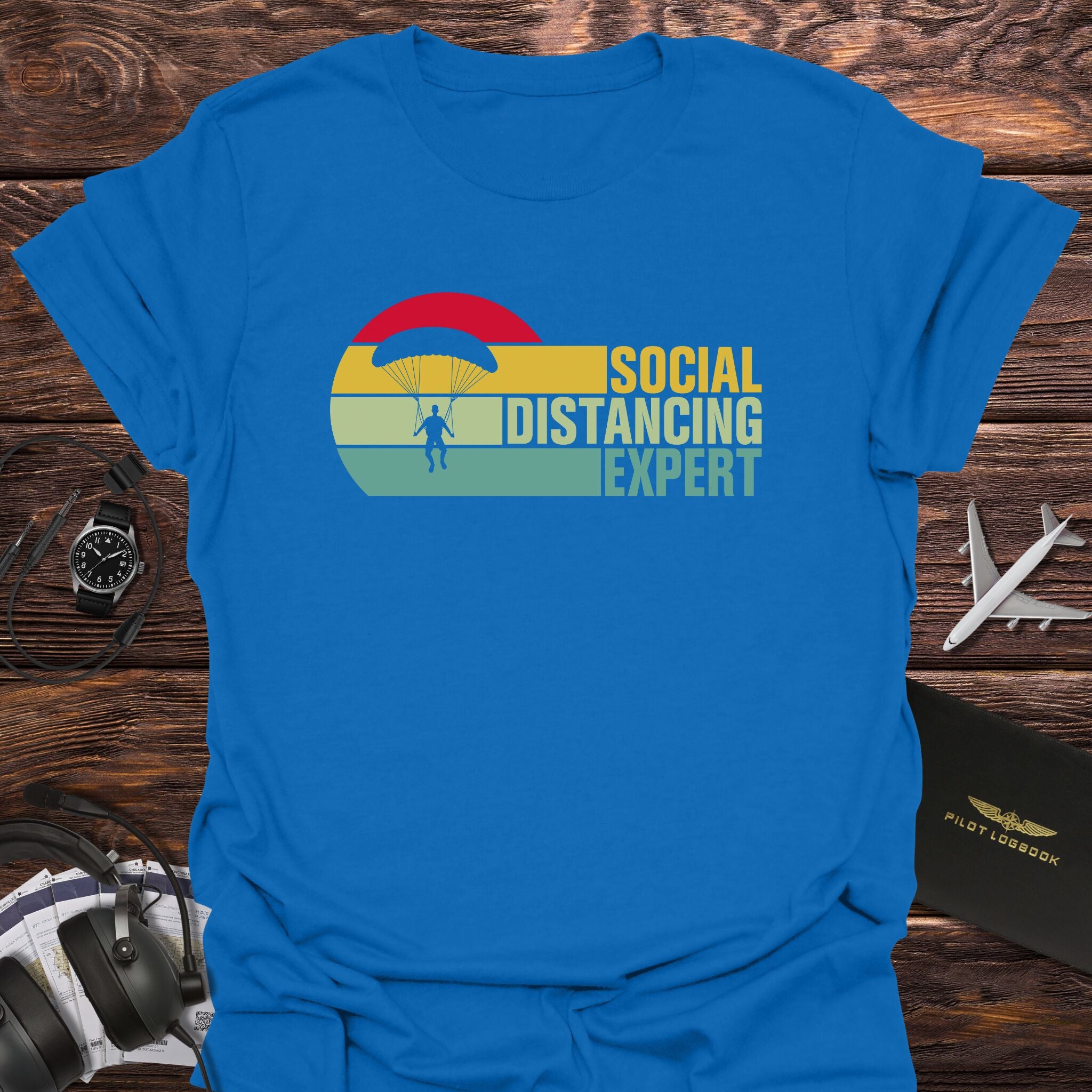 Social Distancing Expert Skydiving T-Shirt