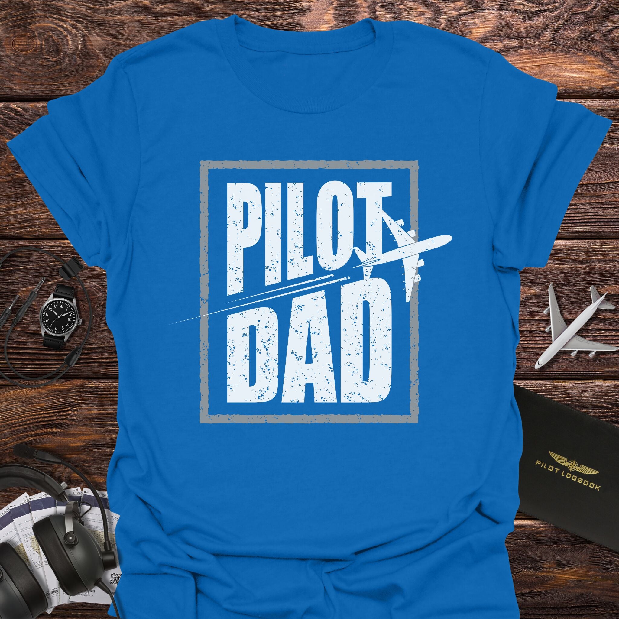 Pilot Dad with Plane T-Shirt