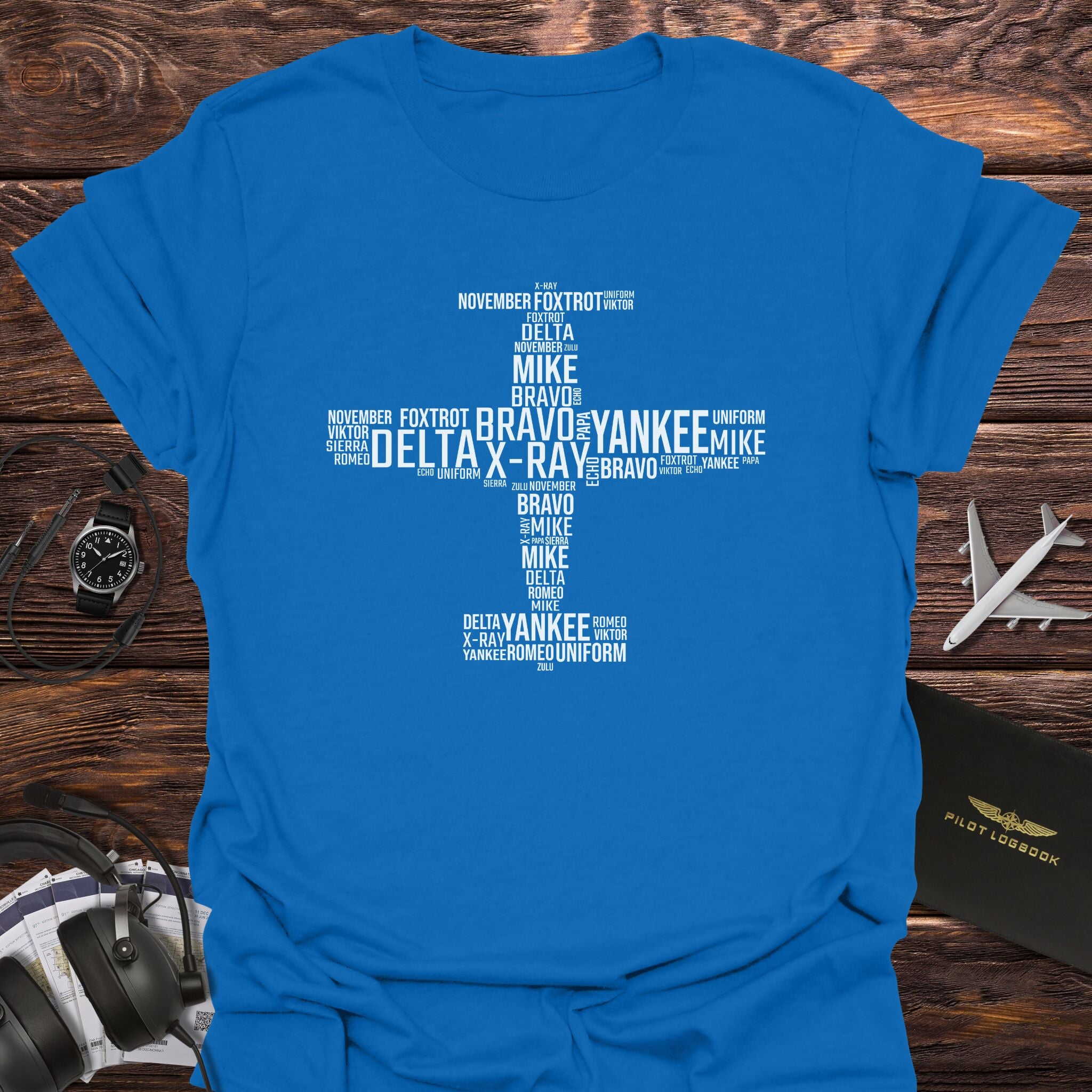 Small Airplane Phonetic Alphabet T-Shirt