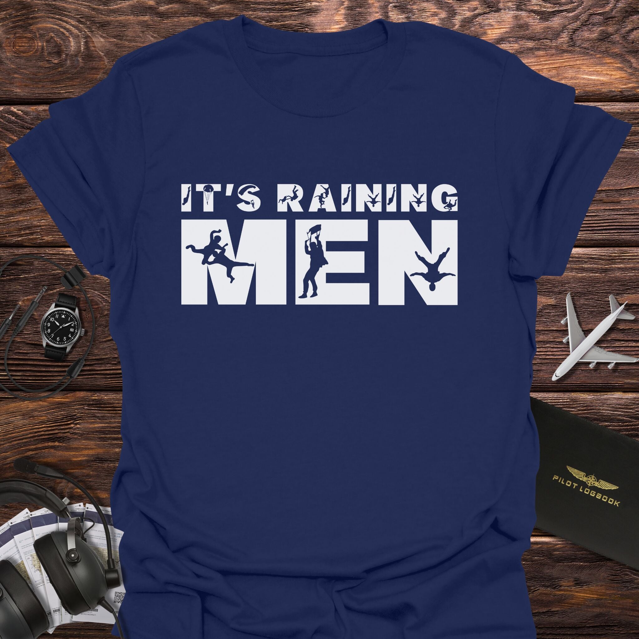 It's Raining Men Skydiving T-Shirt