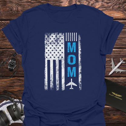 Patriotic Pilot Mom T-Shirt