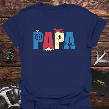 Colorful PAPA Pilot T-Shirt