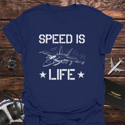 Speed Is Life Fighter Jet T-Shirt