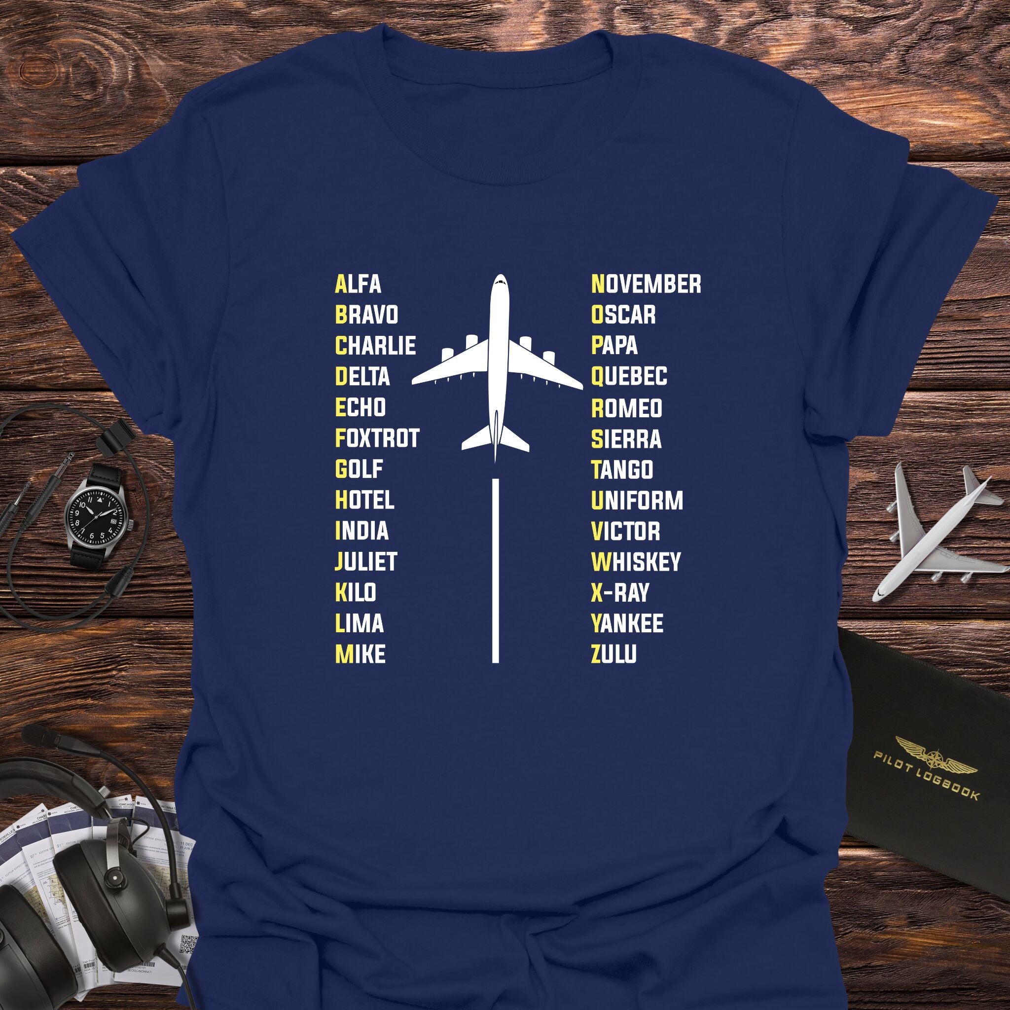 Runway Phonetic Alphabet T-Shirt