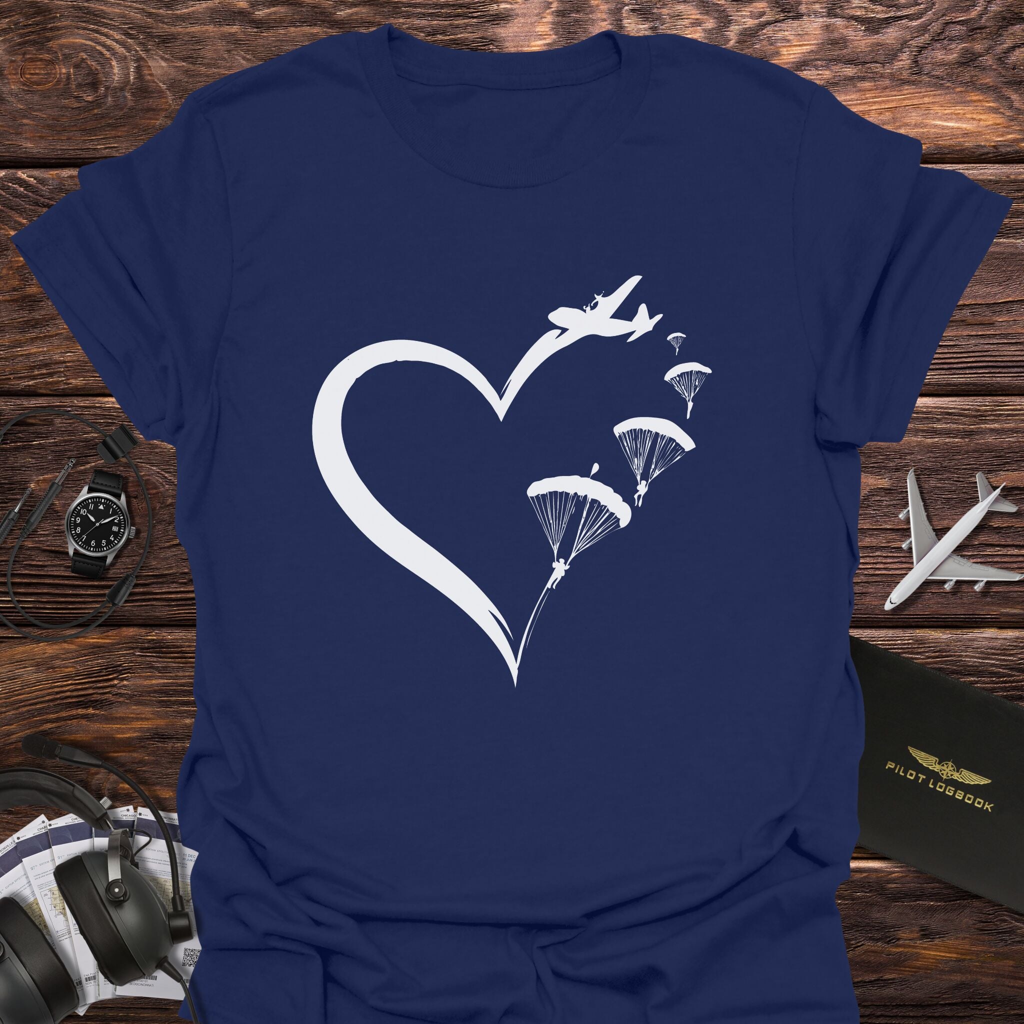 Falling in Love with Skydiving Heart T-Shirt