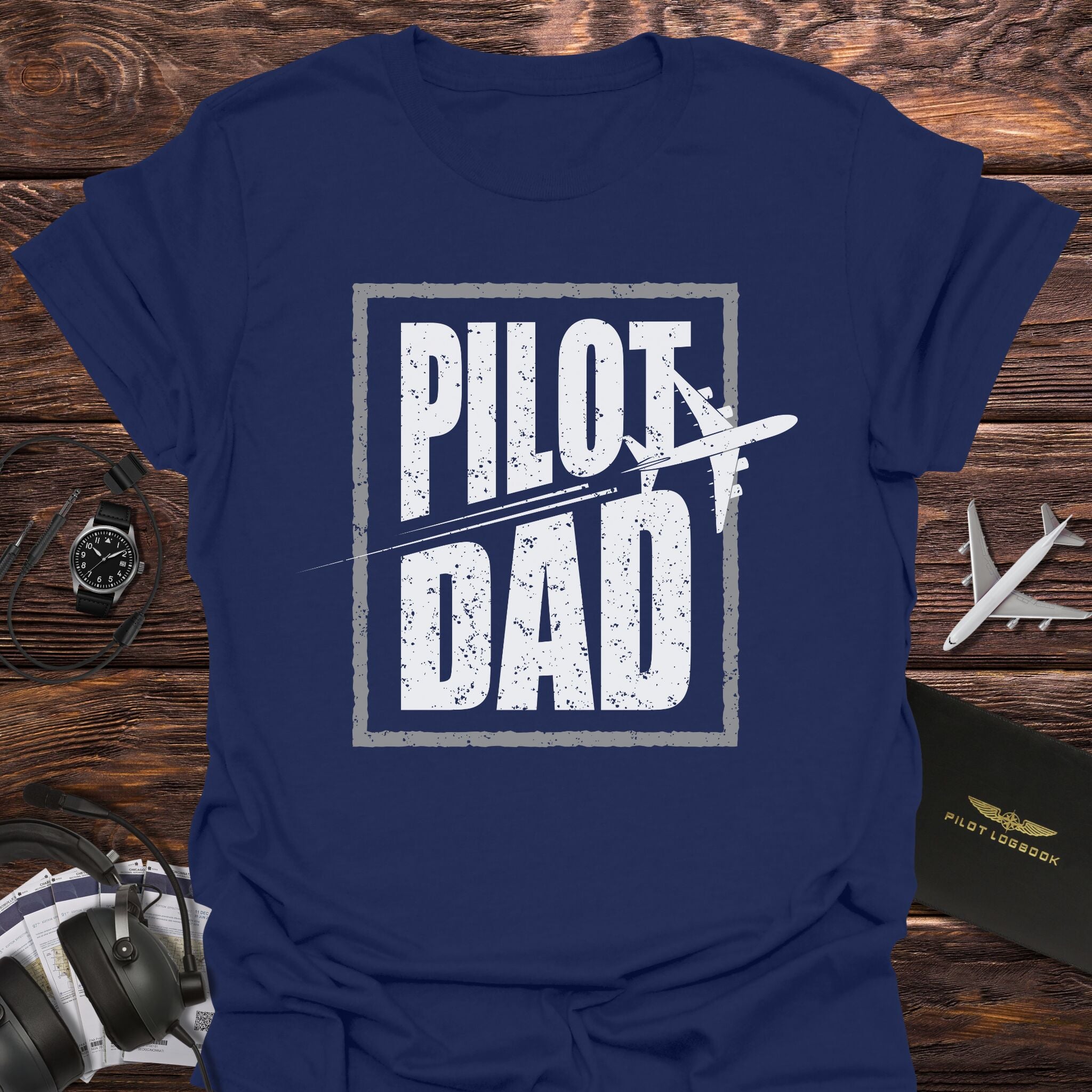 Pilot Dad with Plane T-Shirt